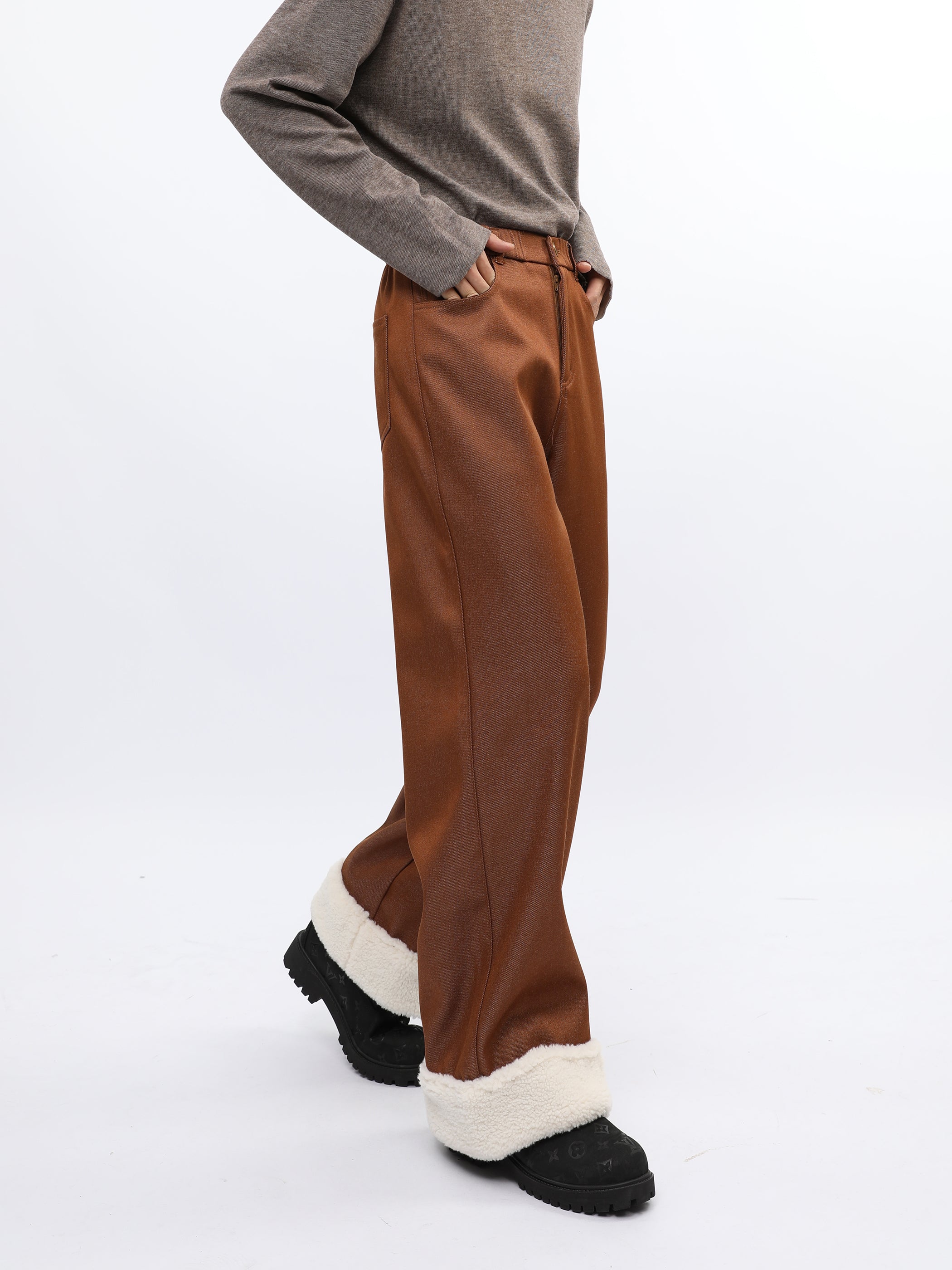 QS088B loose straight pants