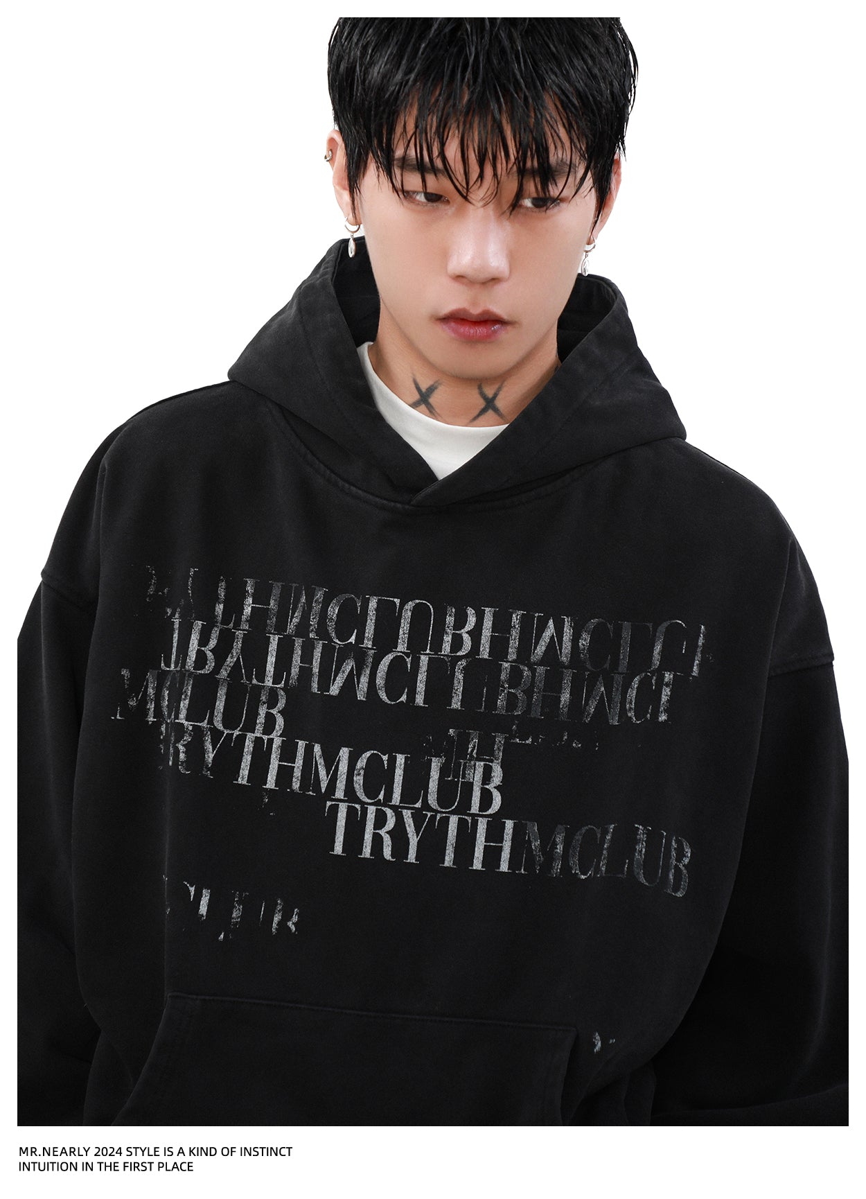 QS877A print hoodie