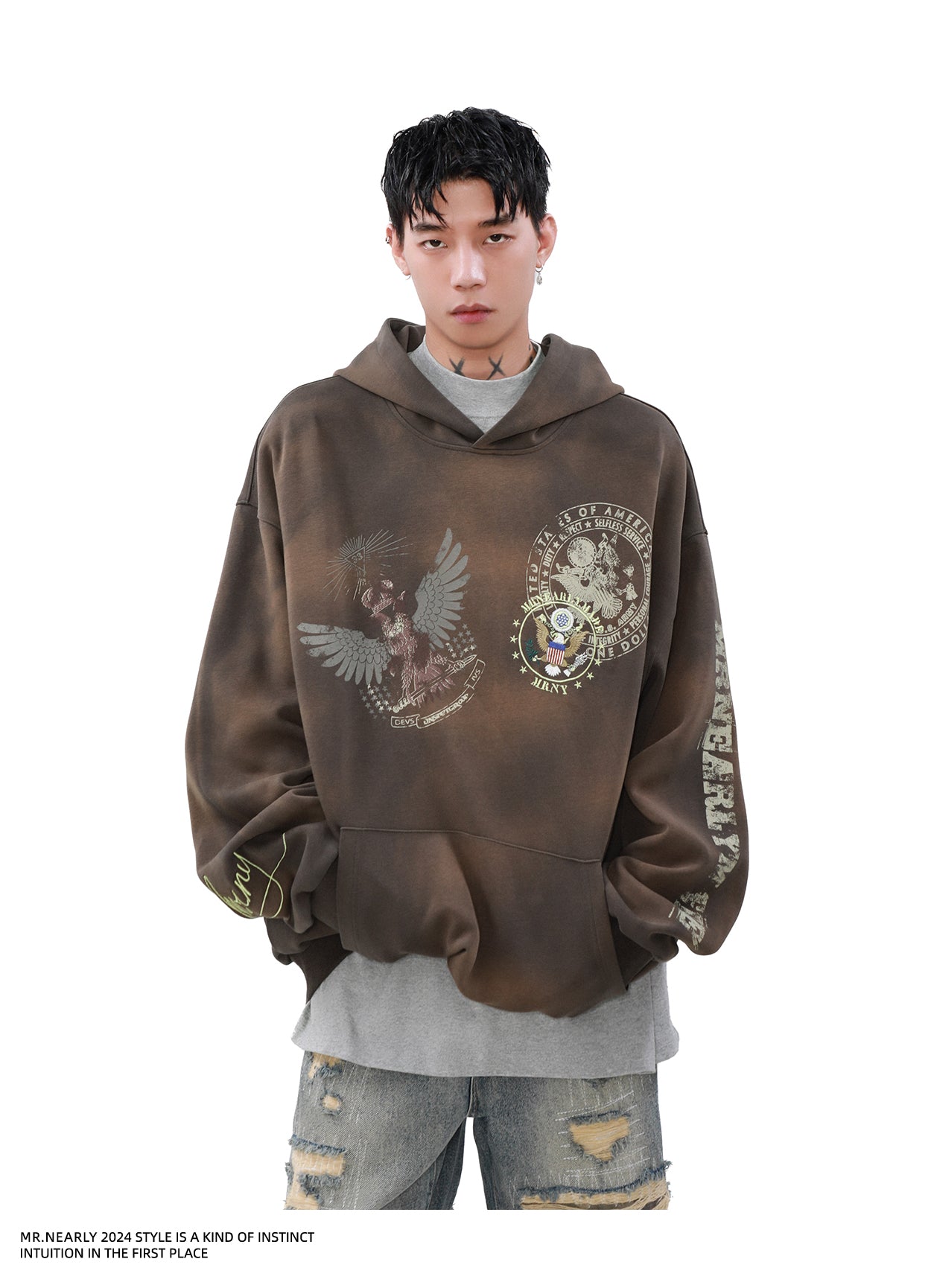 QS886A dirty hoodie