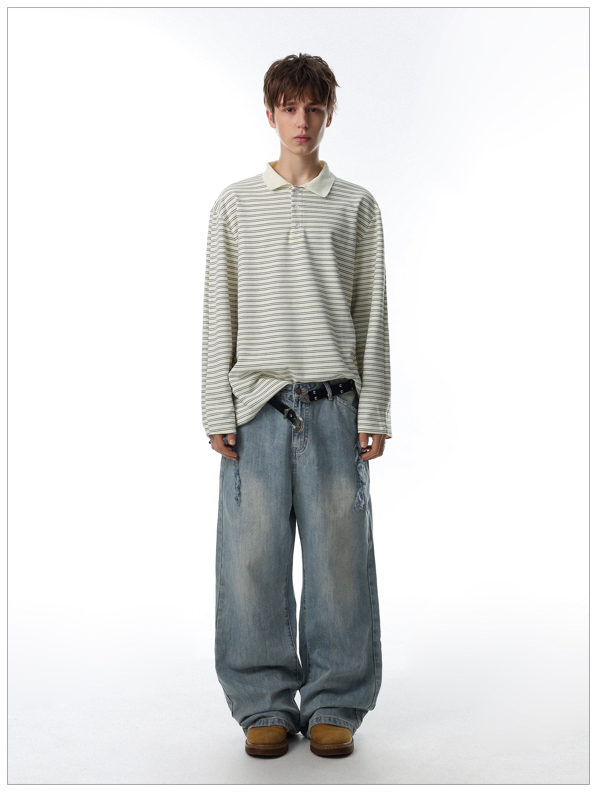 QS736B L/S polo