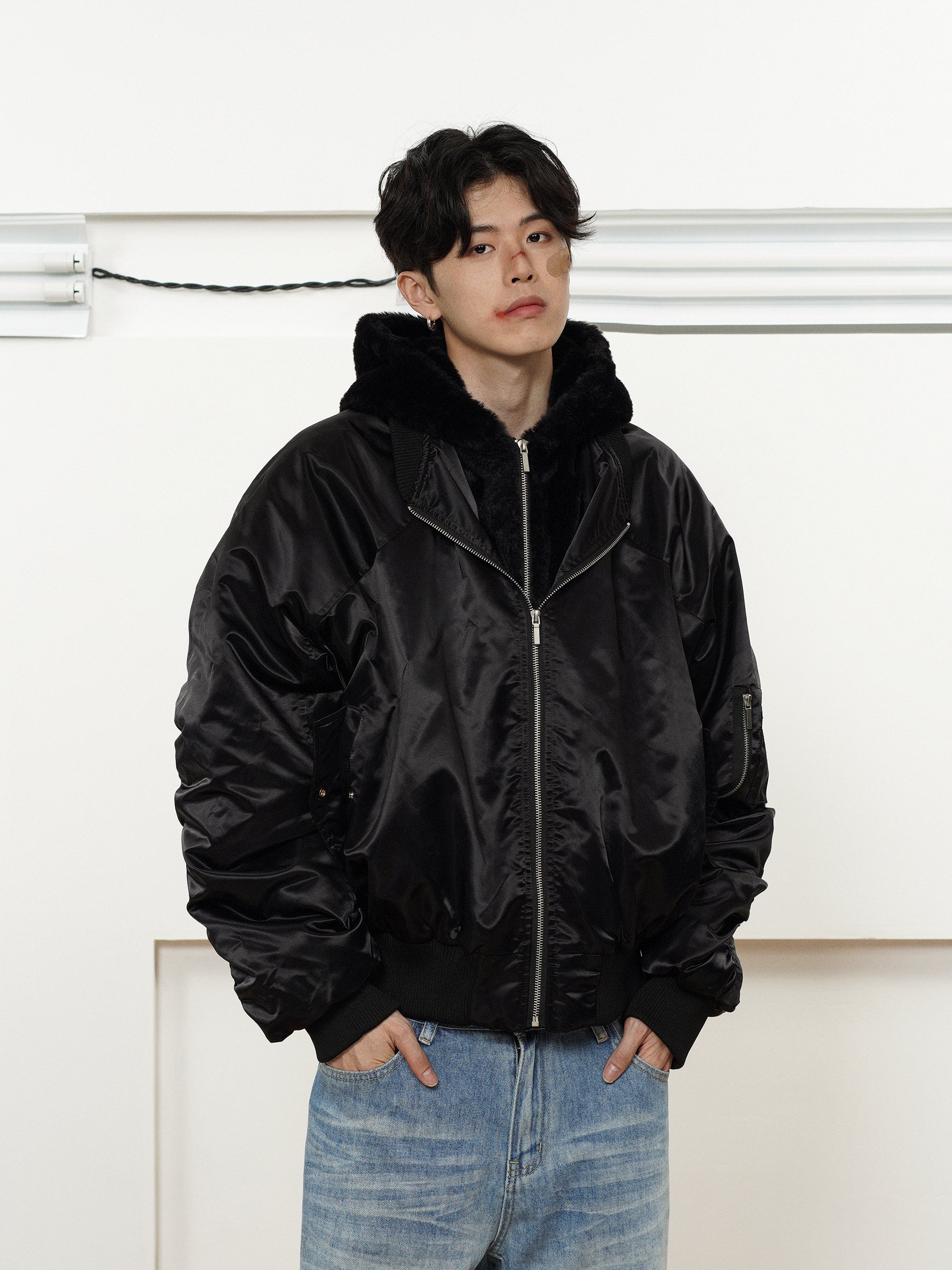 QS146B hoodie bomber jacket