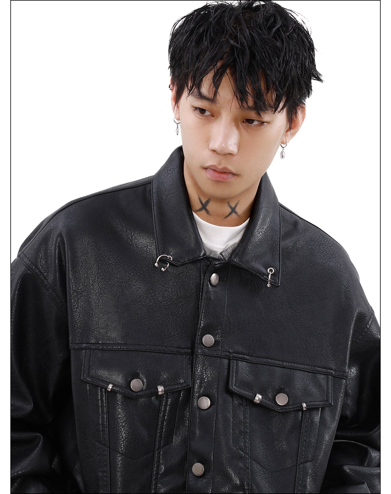 QS002B leather jacket