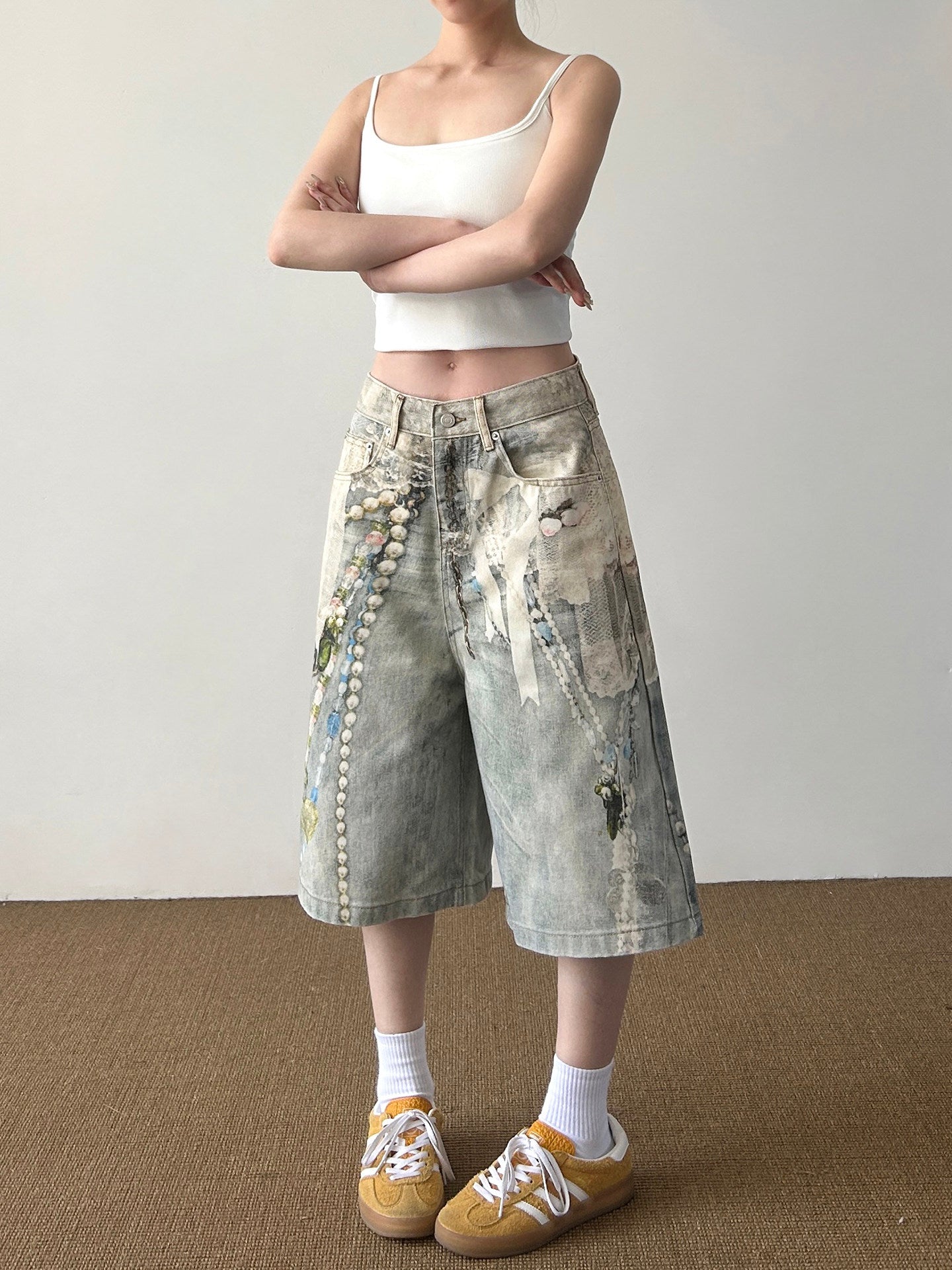 QS786B denim shorts