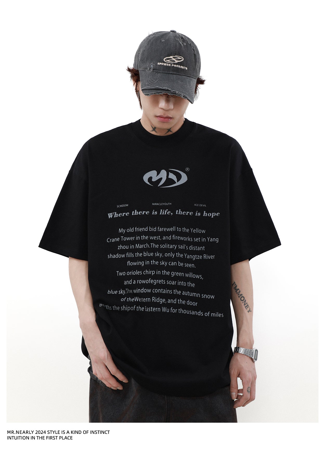 QS612A letter print tee