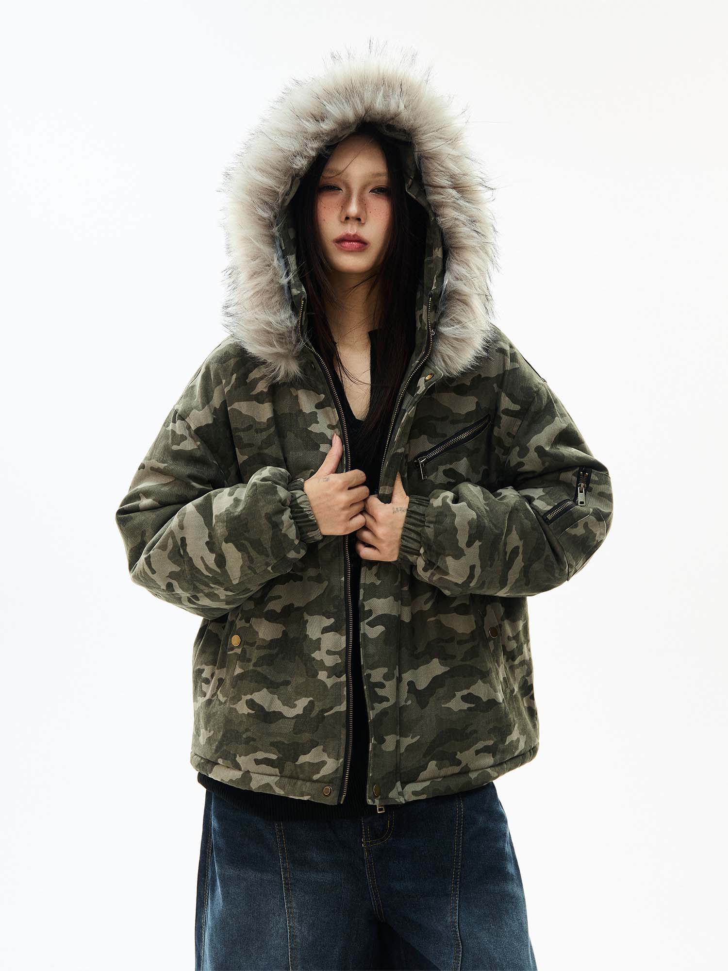 QS991A camouflage padded jacket