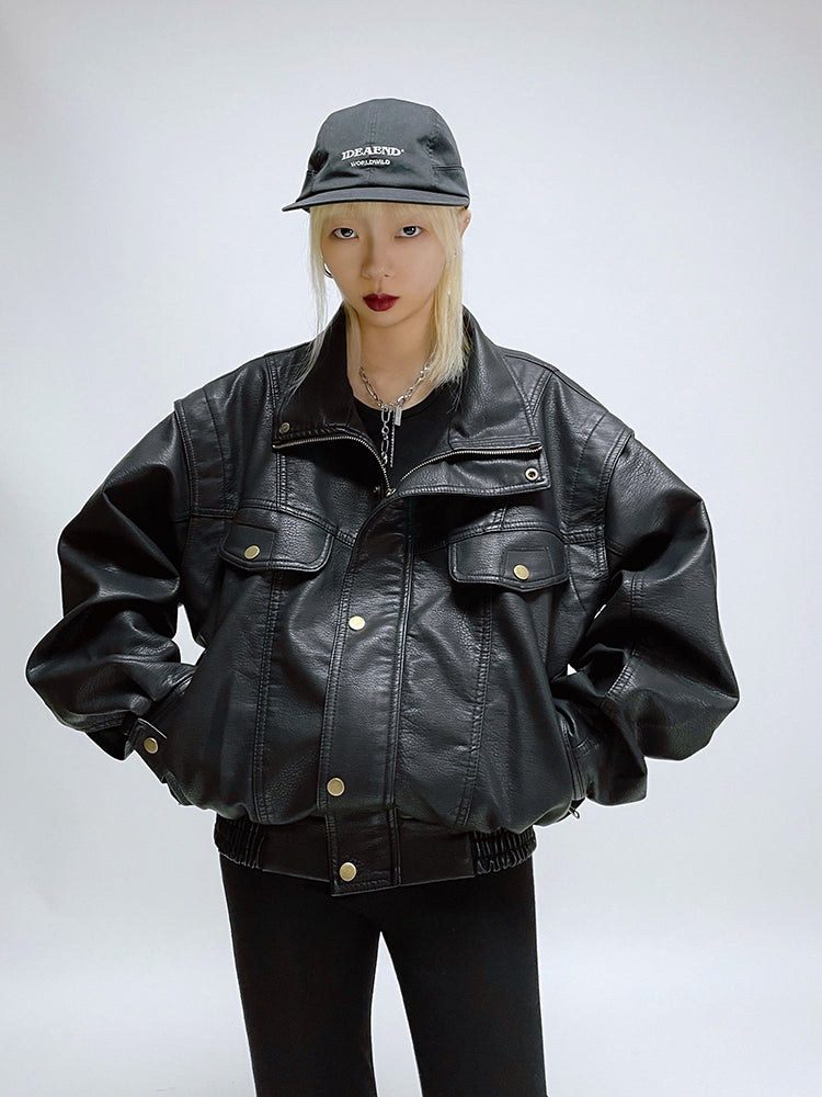 QS243B leather jacket