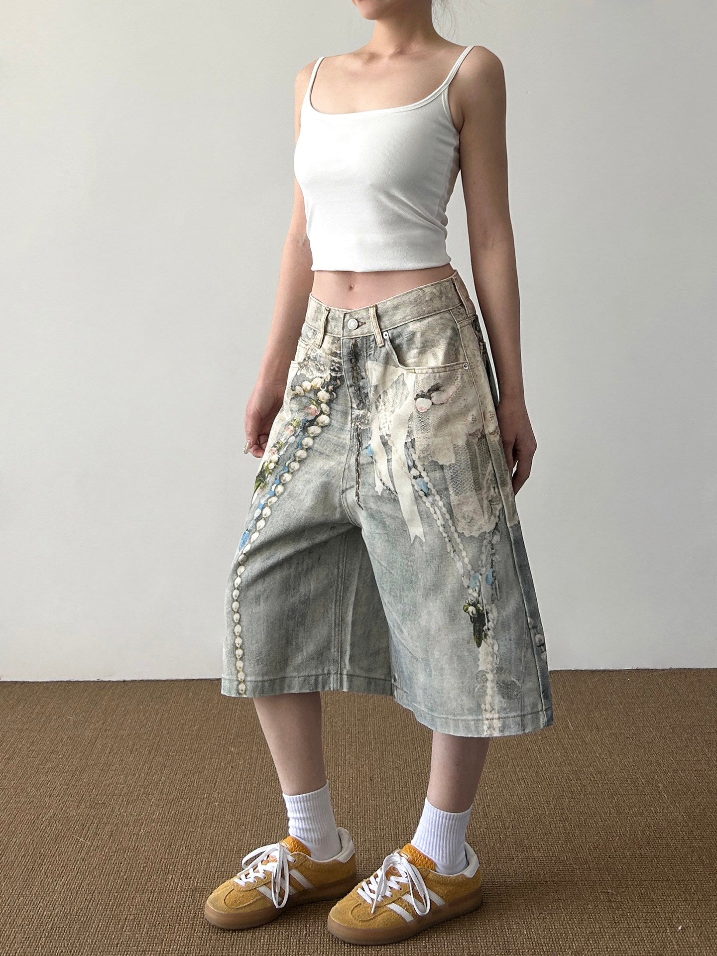 QS786B denim shorts
