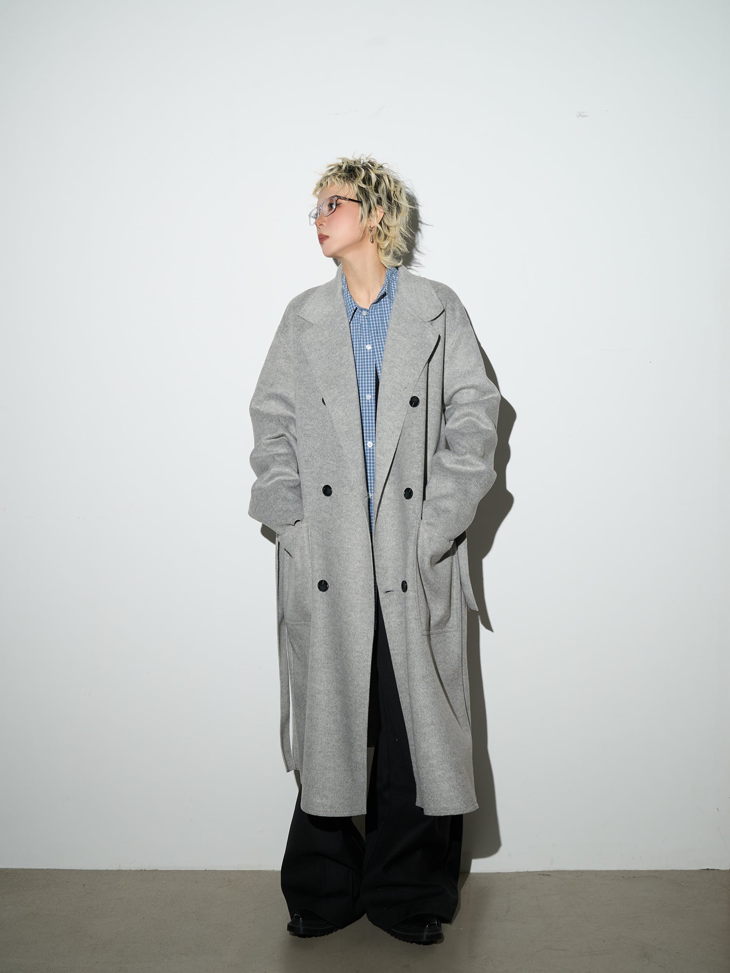 QS176B wool long coat