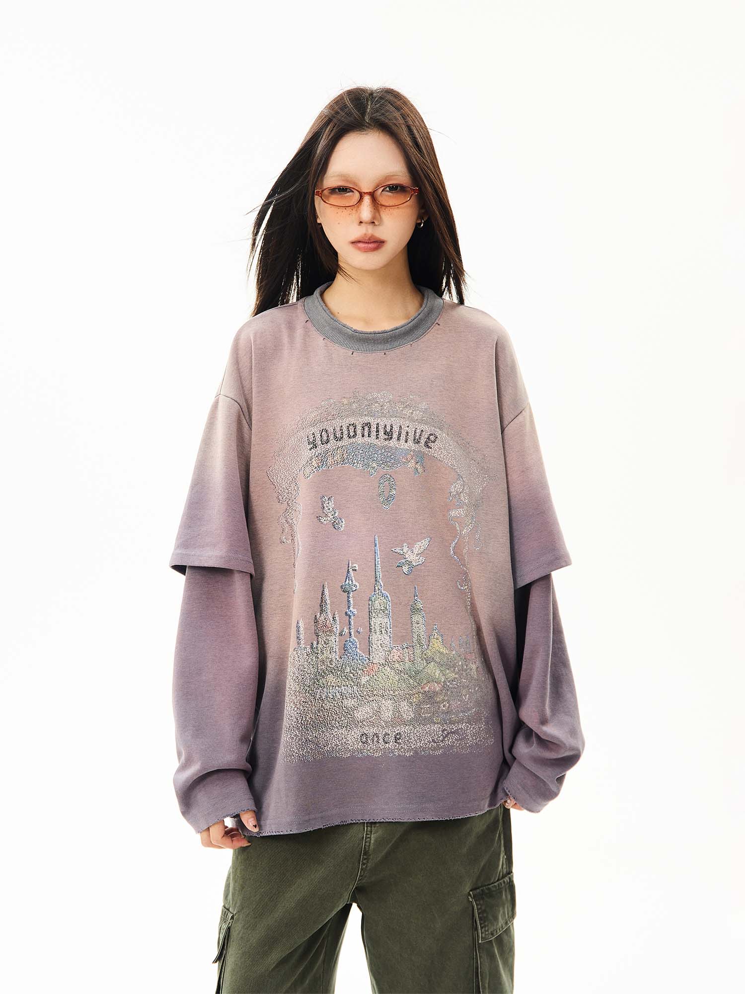 QS976A layered L/S tee