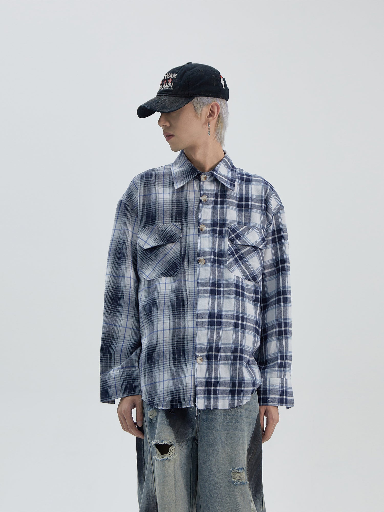 QS889A check shirts