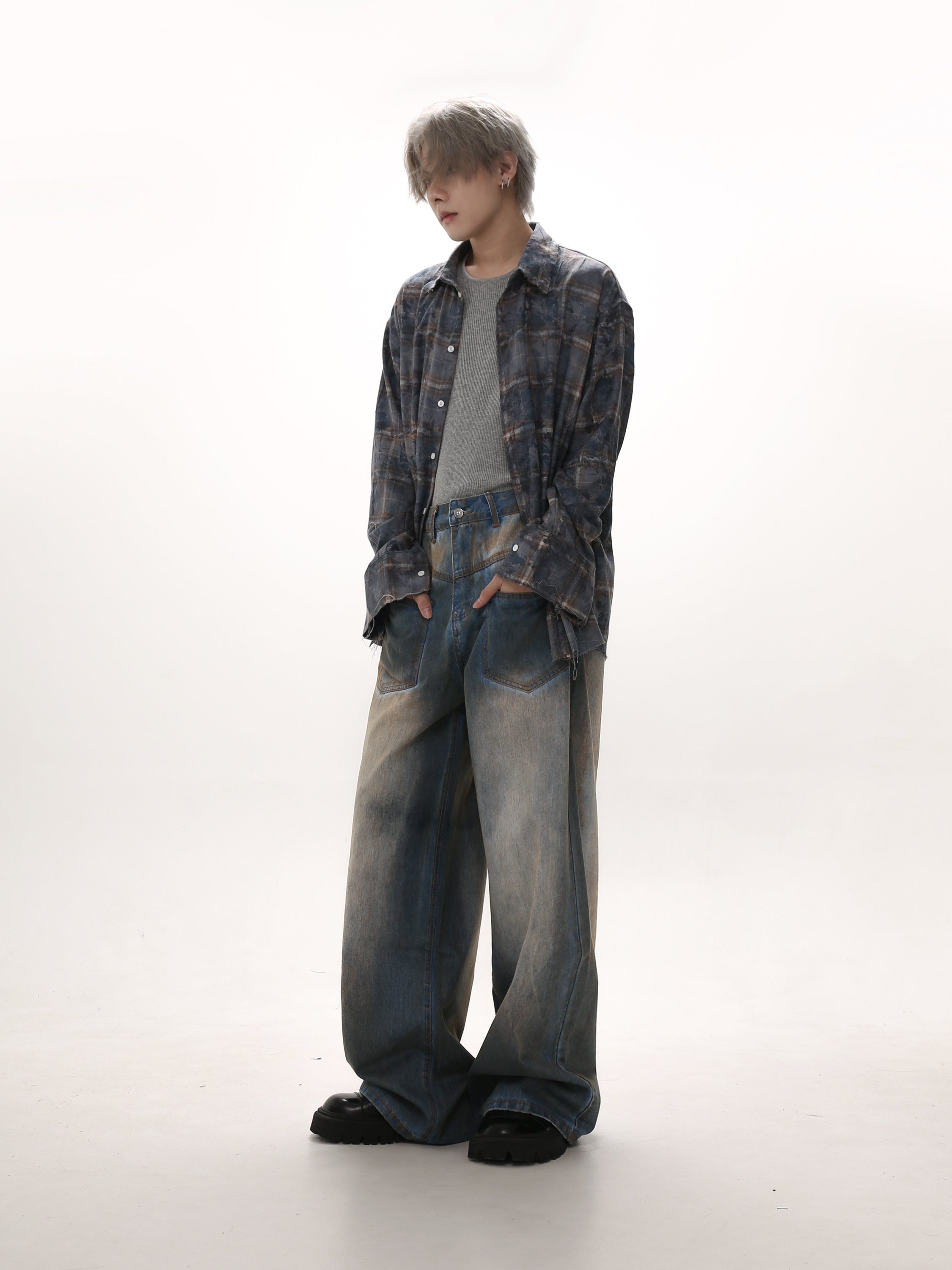 QS416A wash loose denim