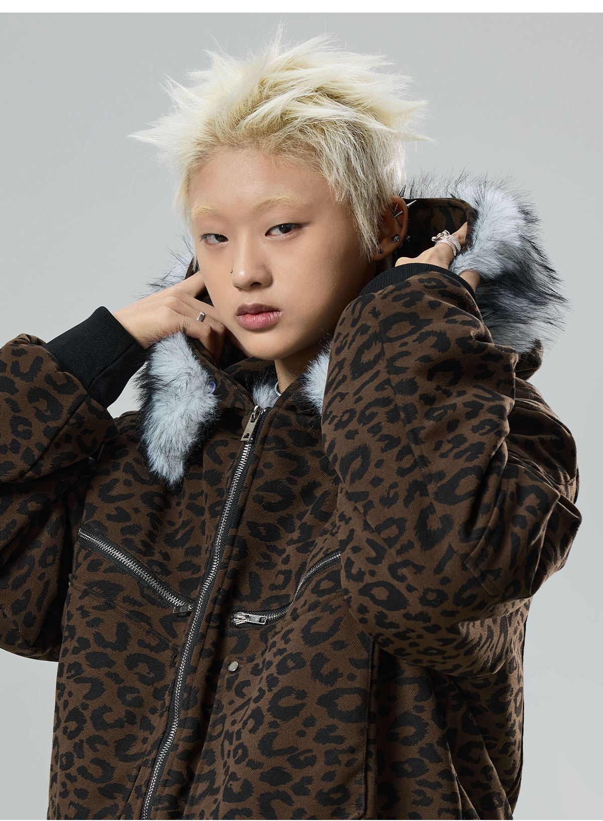 QS663B leopard jacket