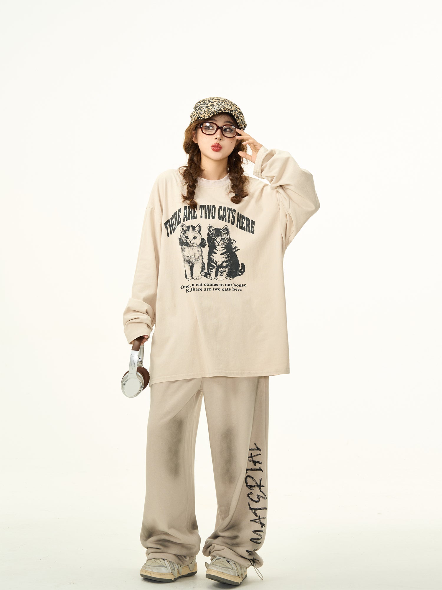 QS822A wash print L/S tee