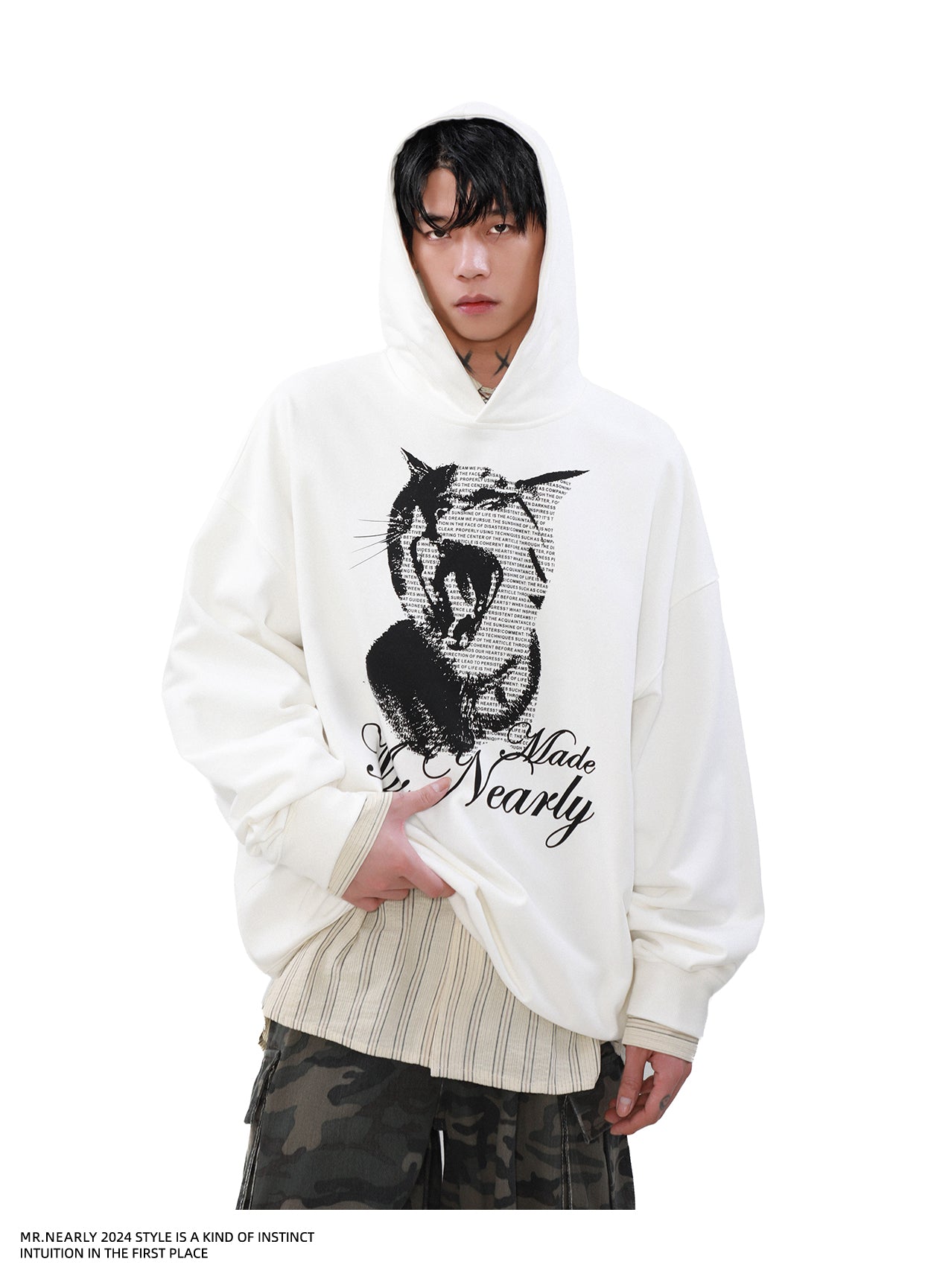 QS872A print hoodie