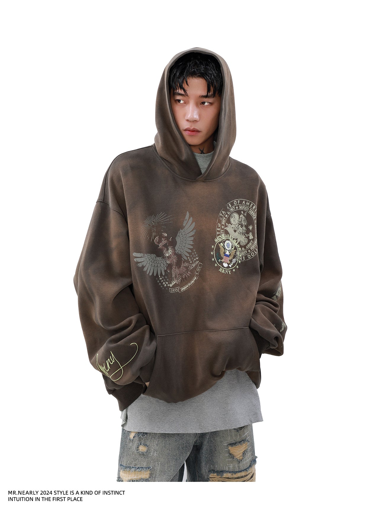 QS886A dirty hoodie