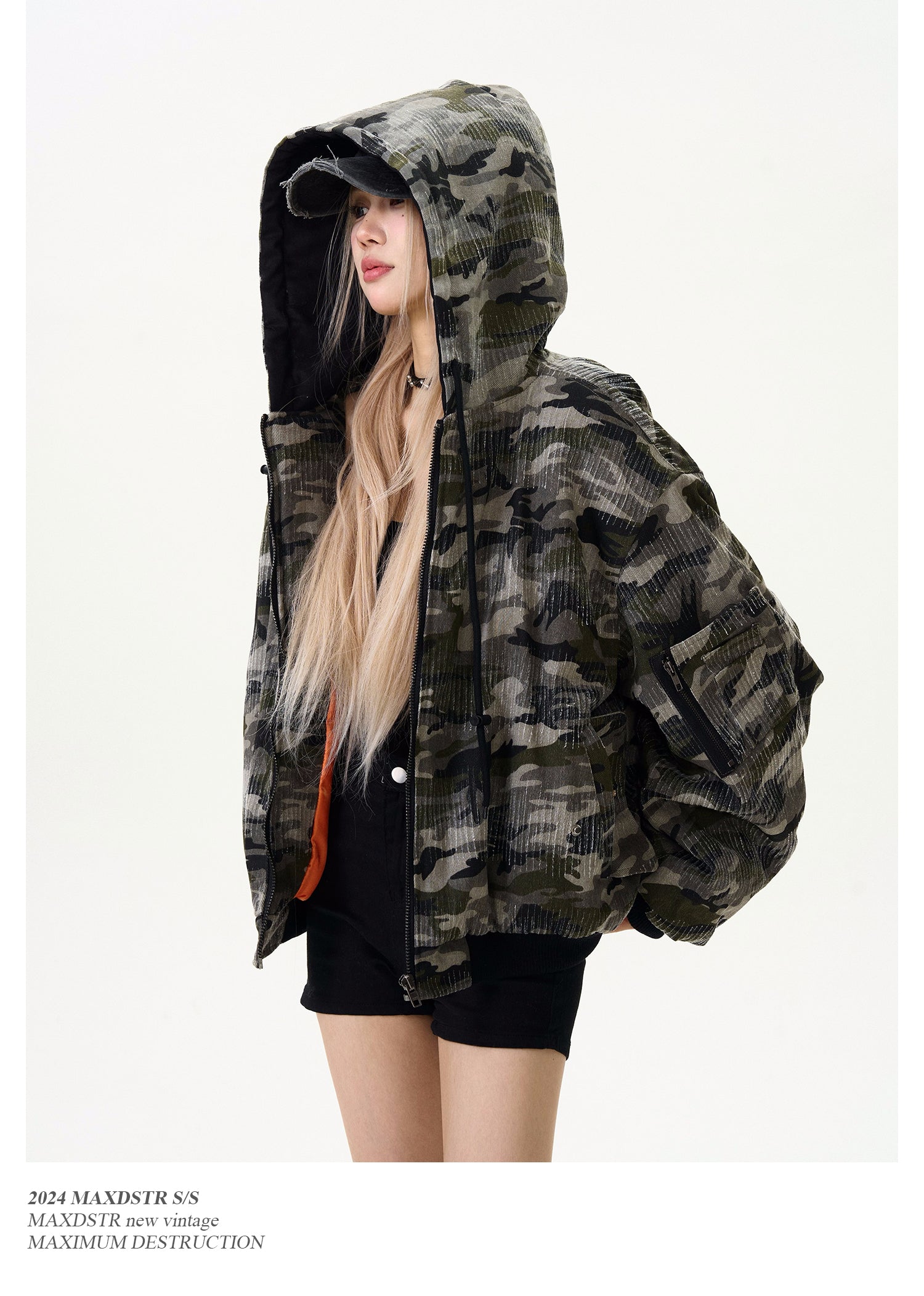 QS081B camouflage bomber jacket