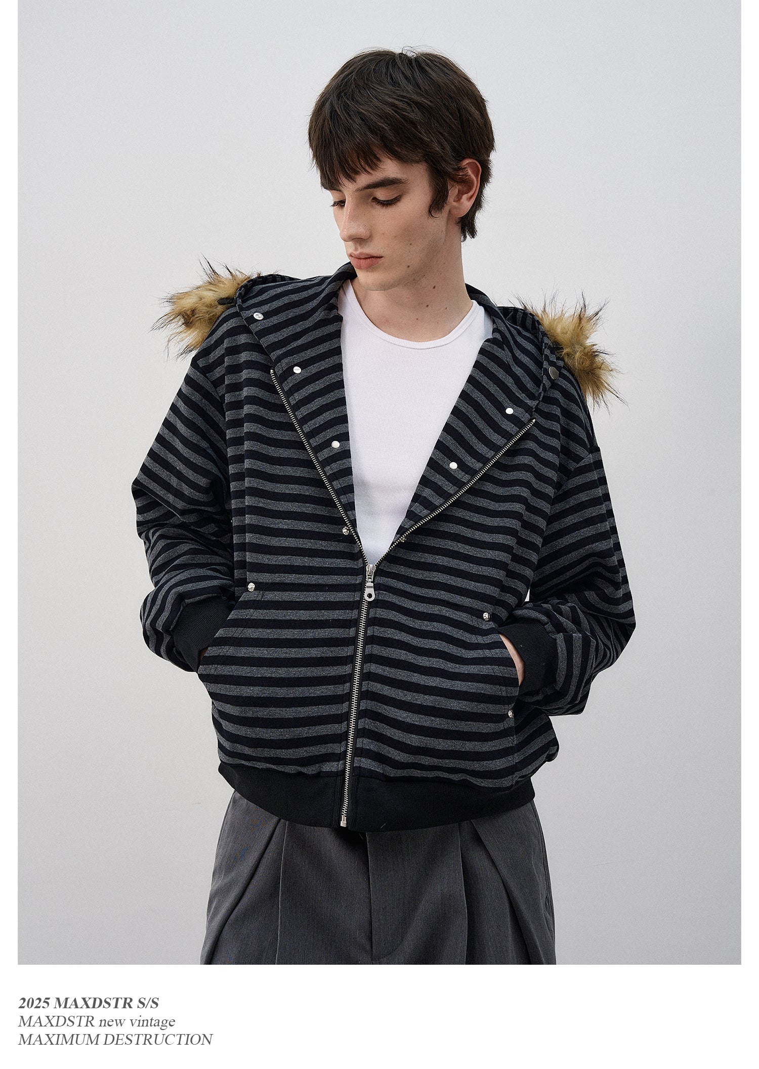 QS608B zip hoodie