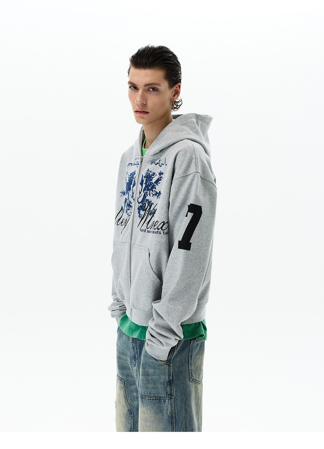 QS695B zip hoodie