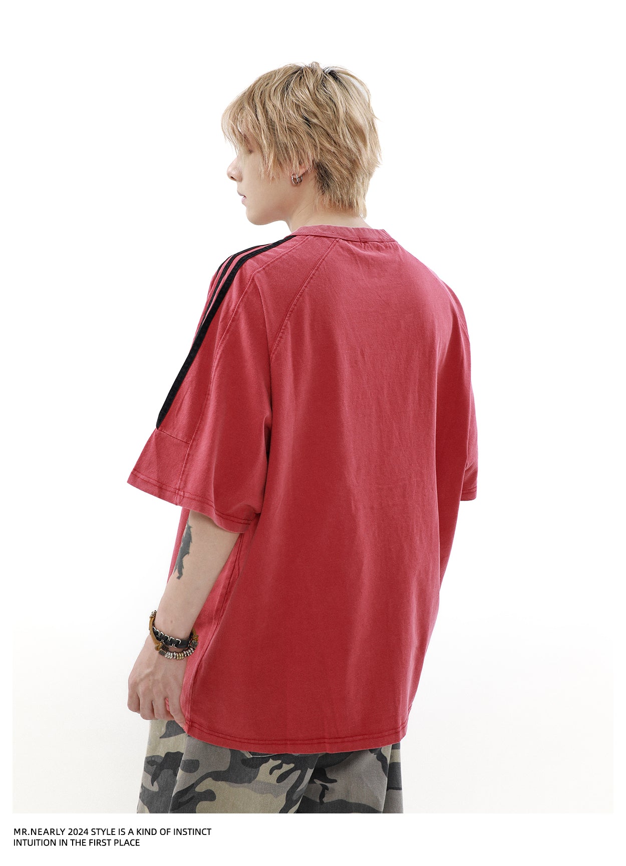 QS744A sleeve line tee