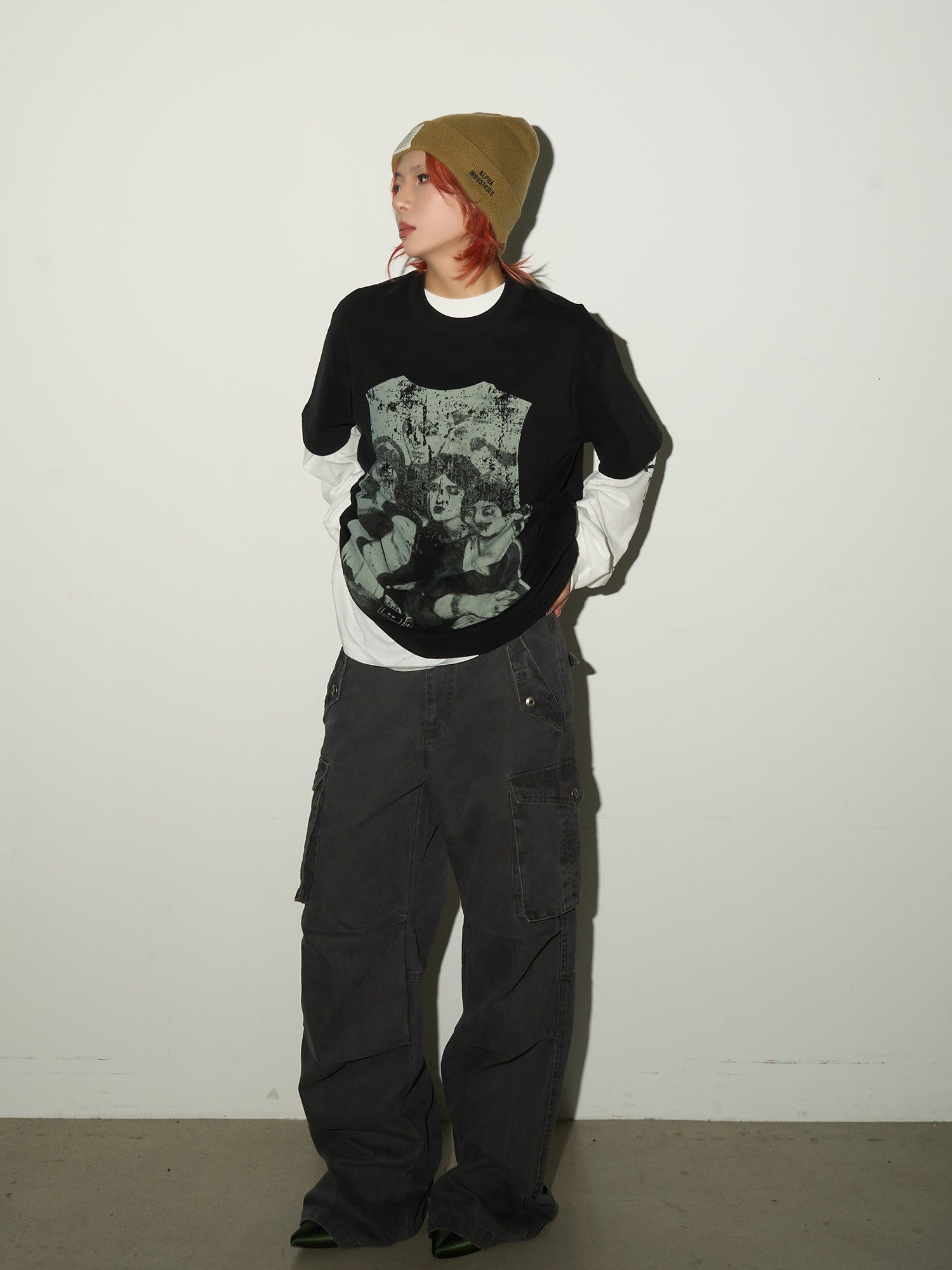 QS738B multi pocket pants