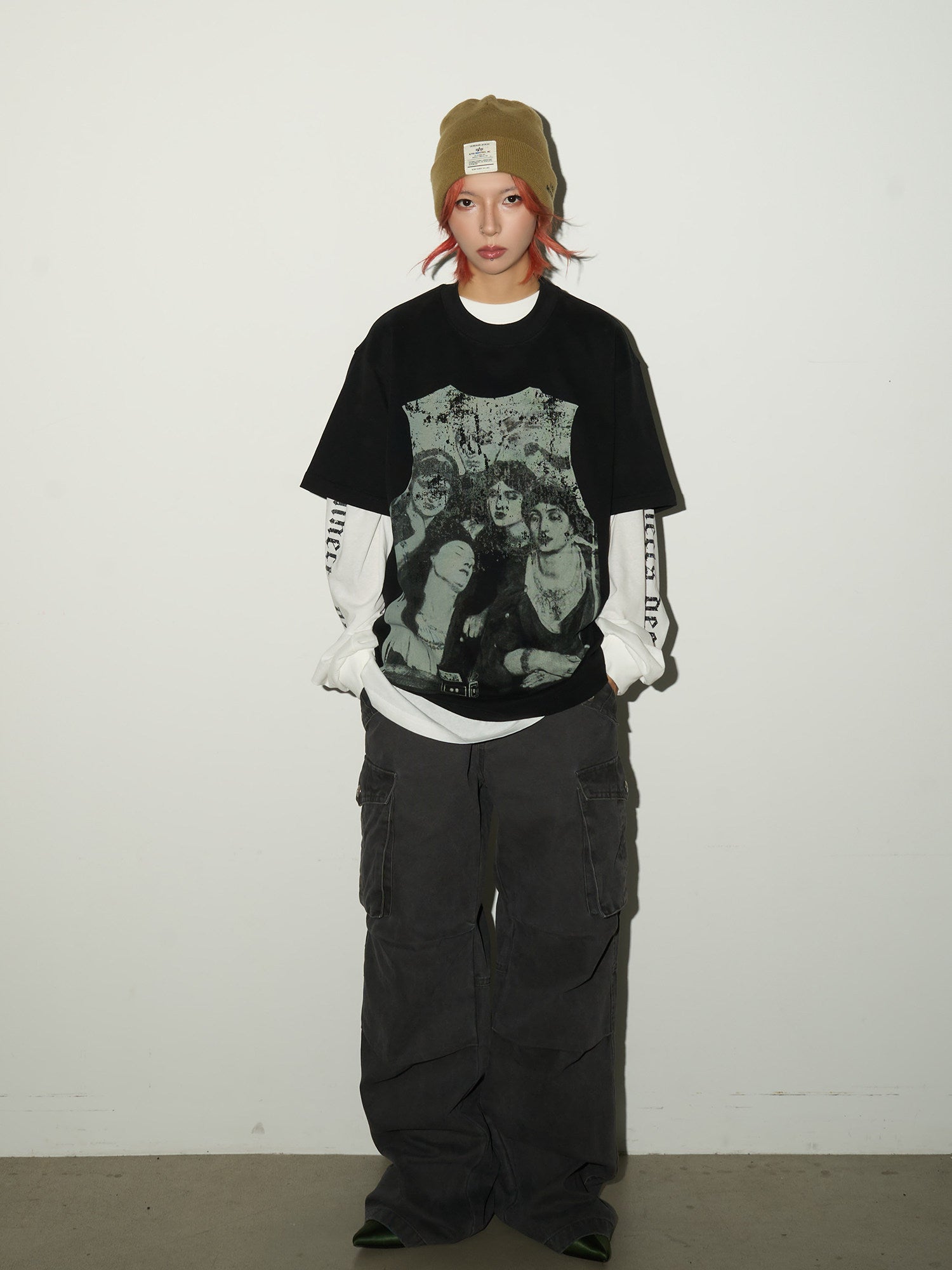 QS738B multi pocket pants