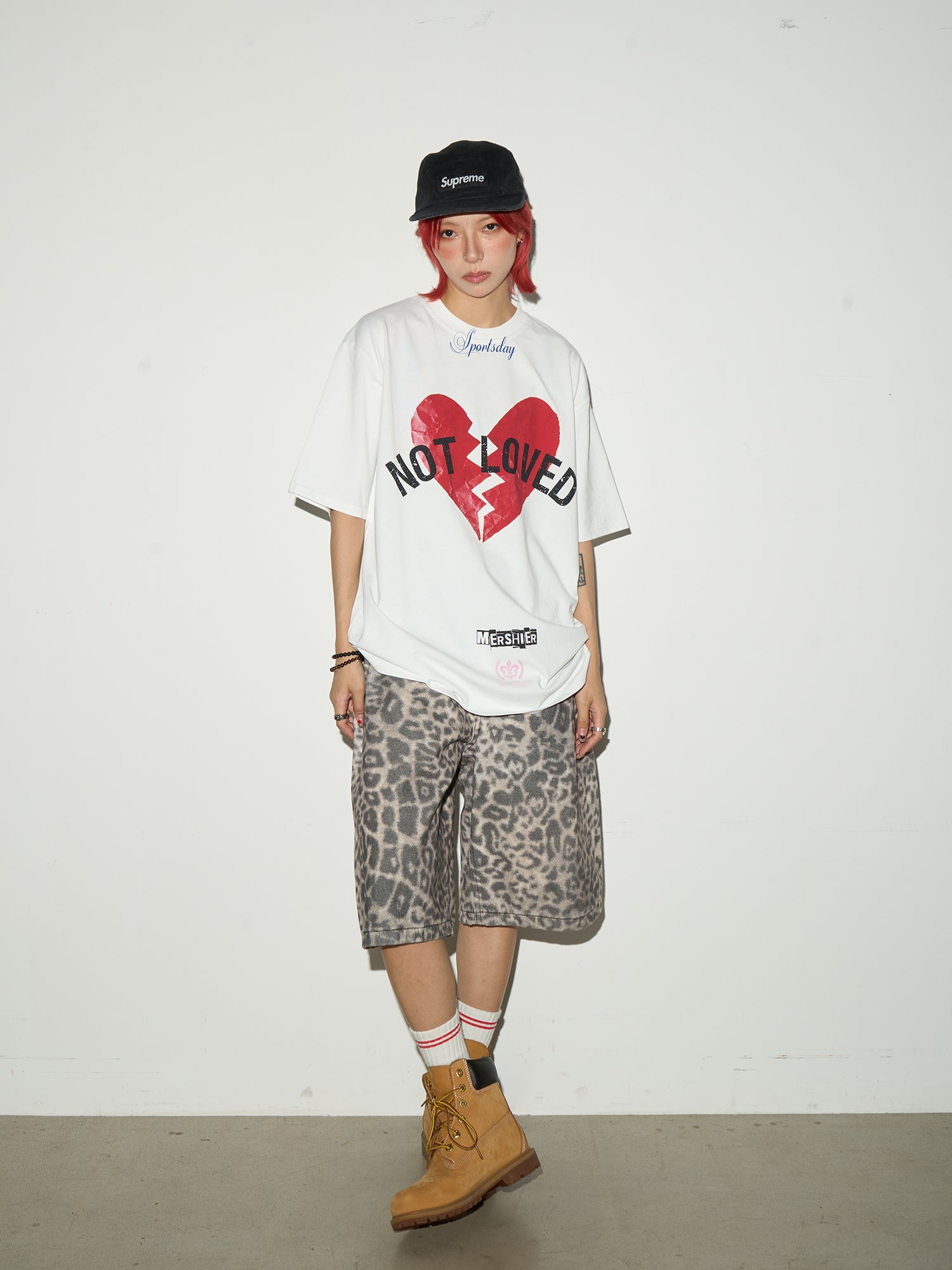 QS560B leopard shorts