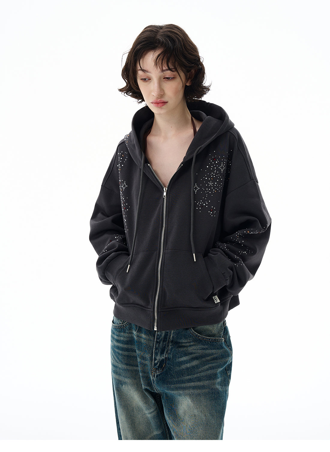 QS607B zip hoodie