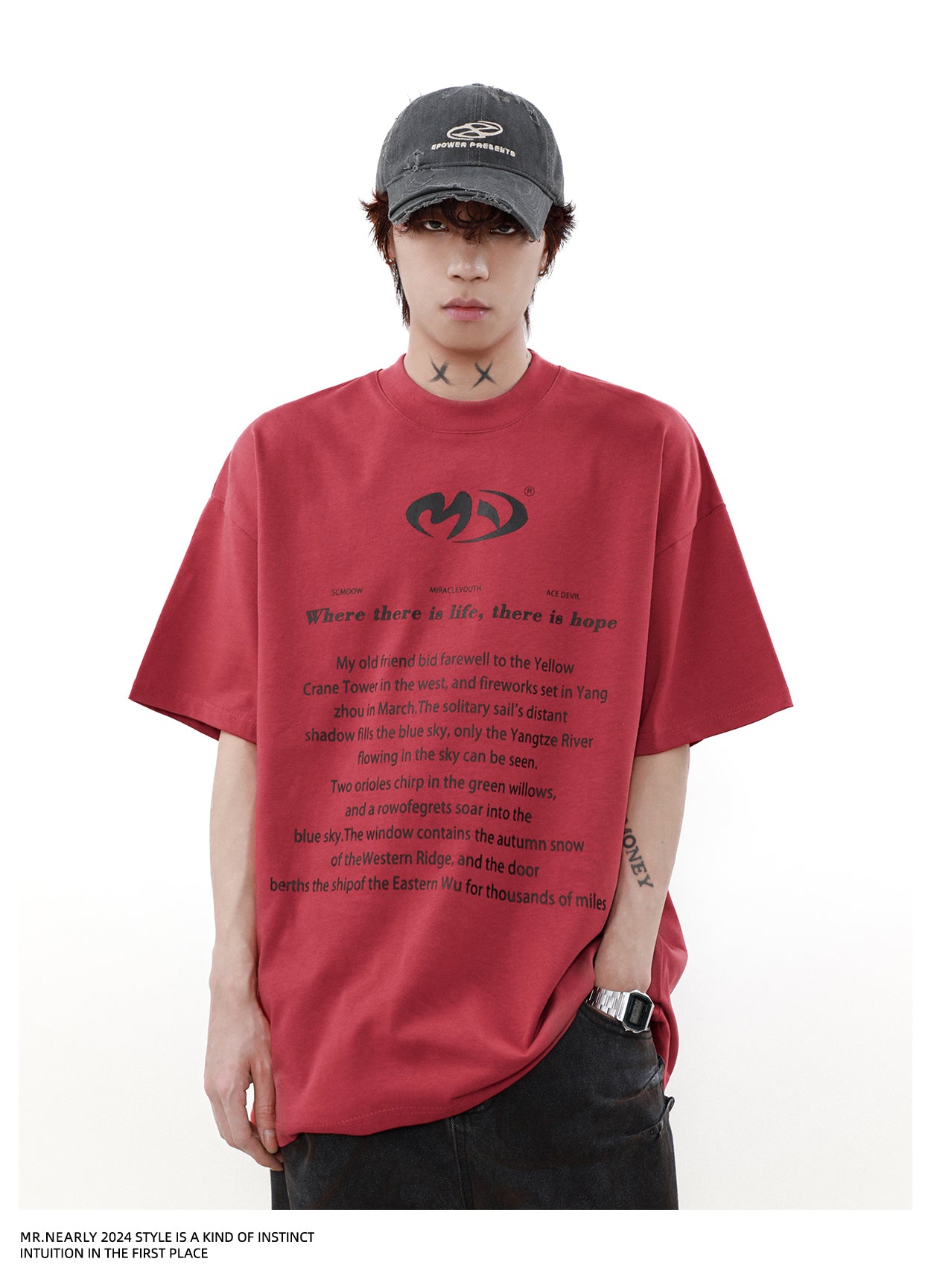 QS612A letter print tee