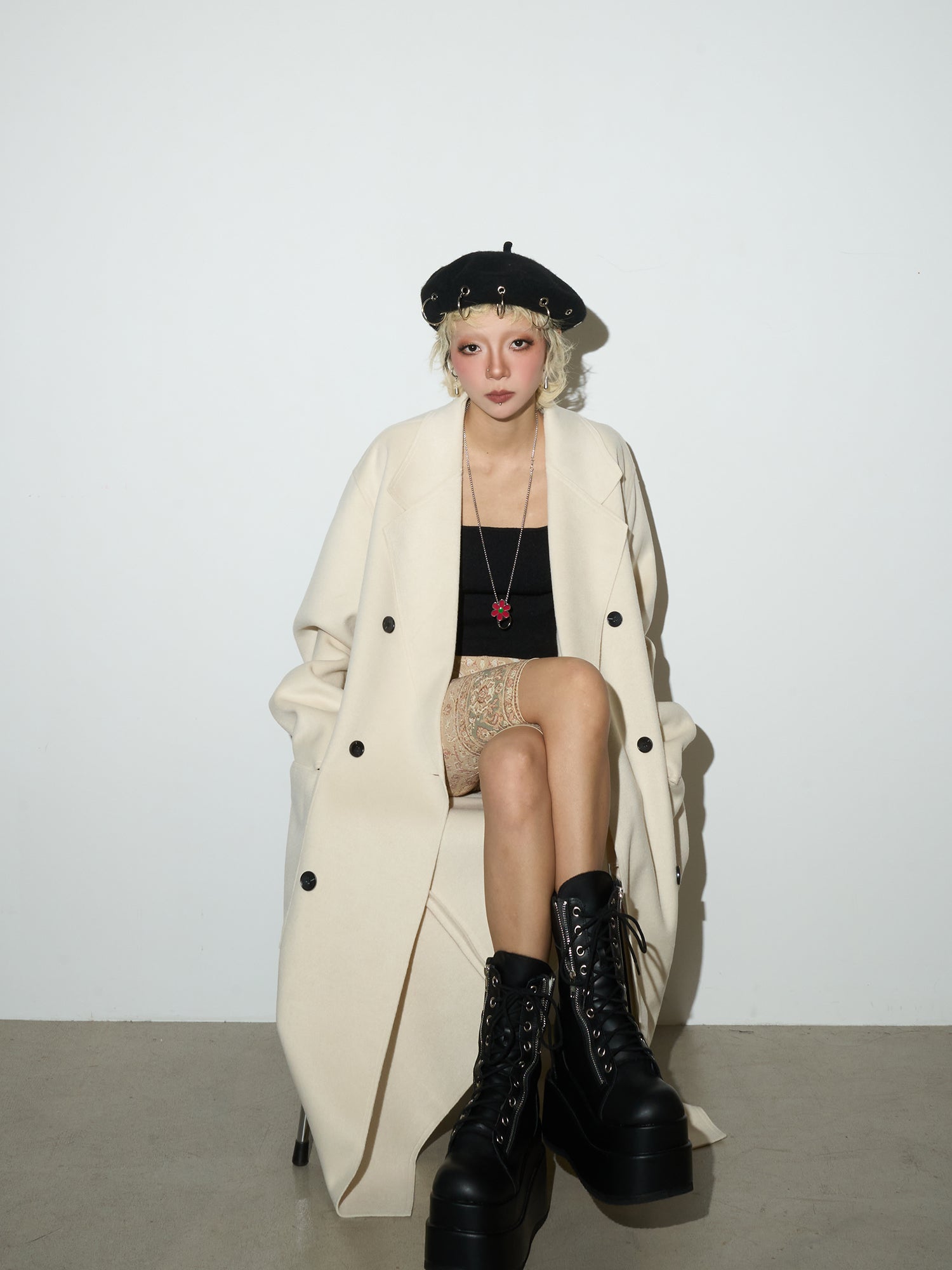 QS176B wool long coat