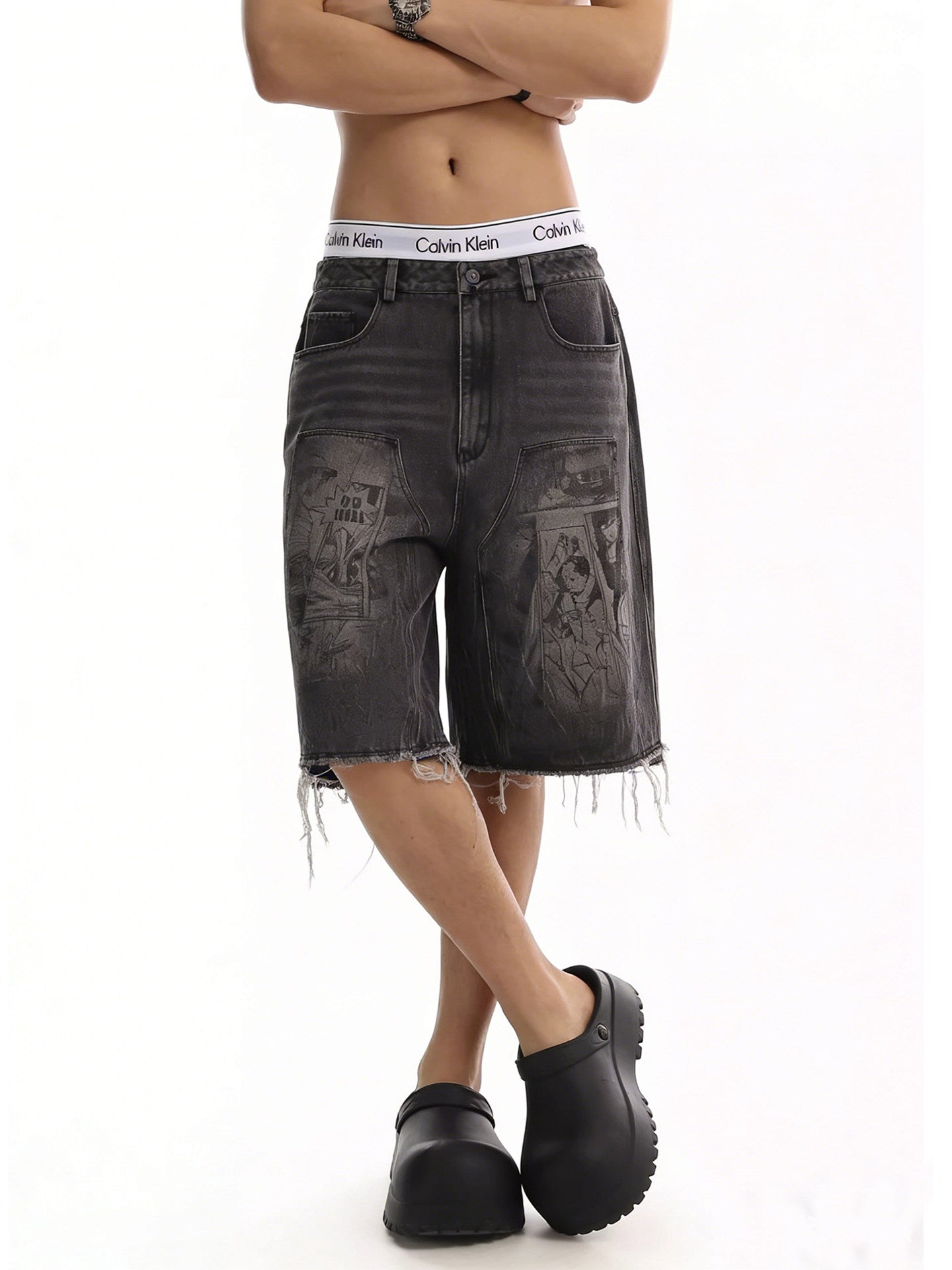 QS789B denim shorts