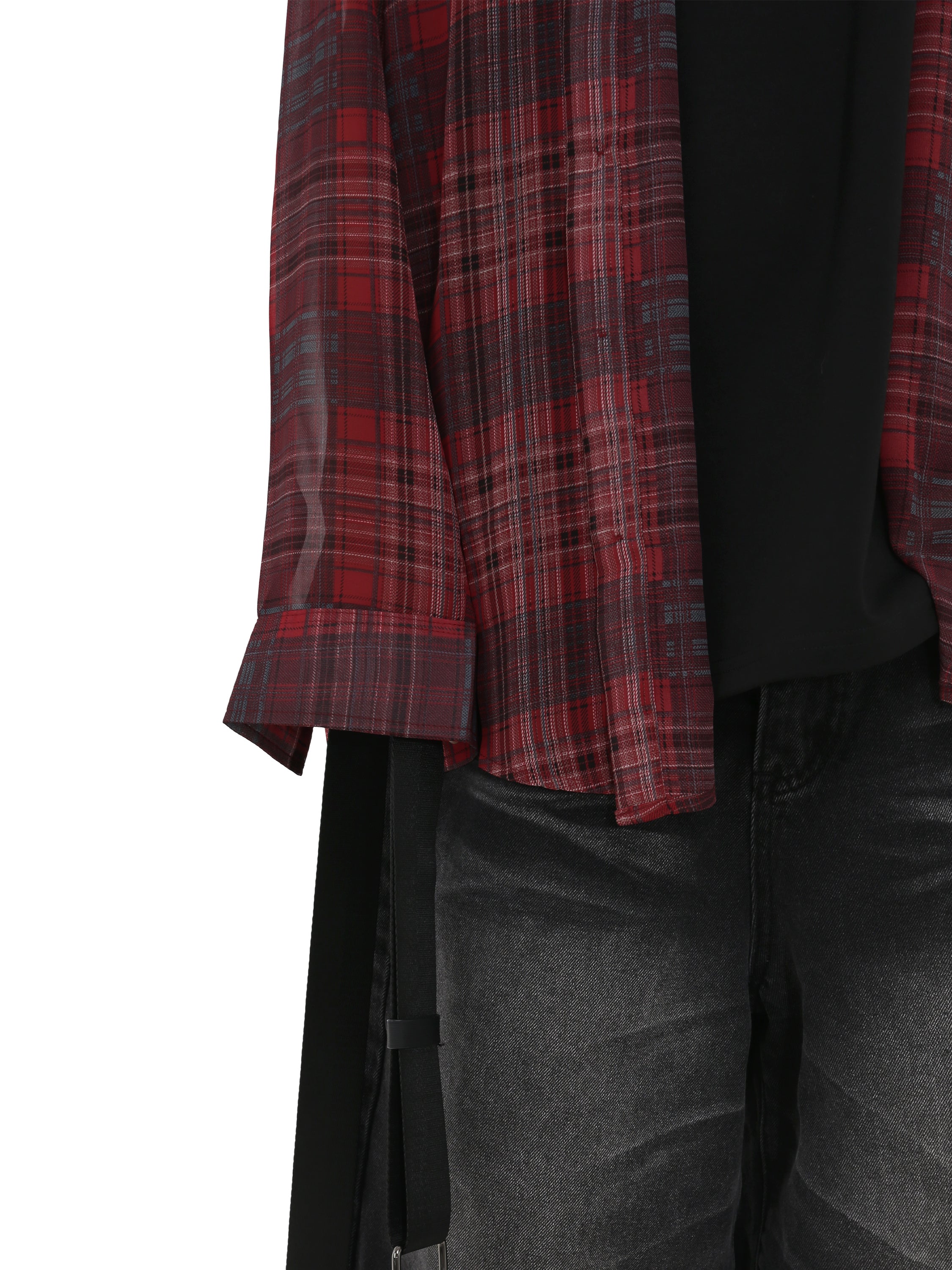 QS762A sheer check shirts