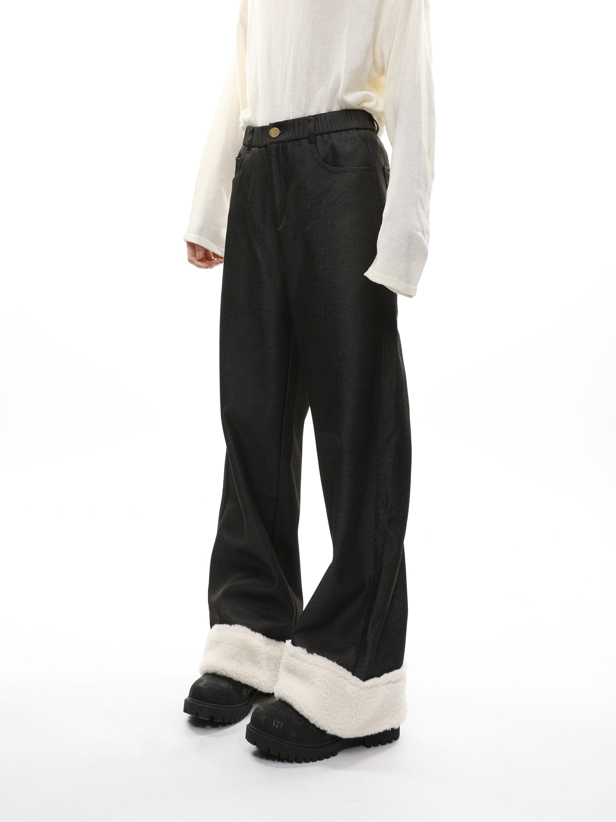 QS088B loose straight pants