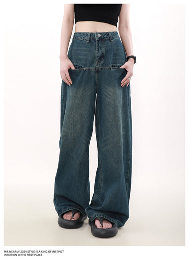 パンツ QS86 loose denim QS244B loose denim