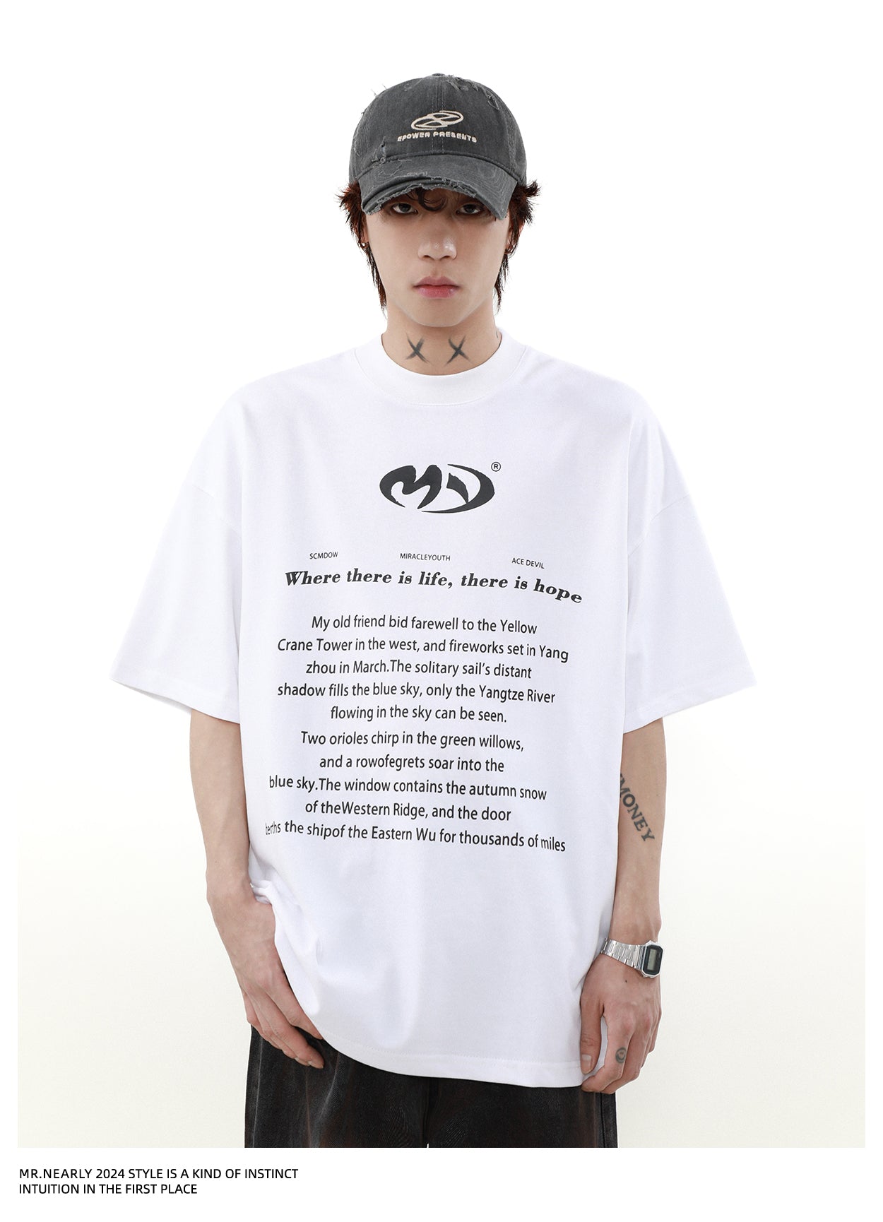 QS612A letter print tee