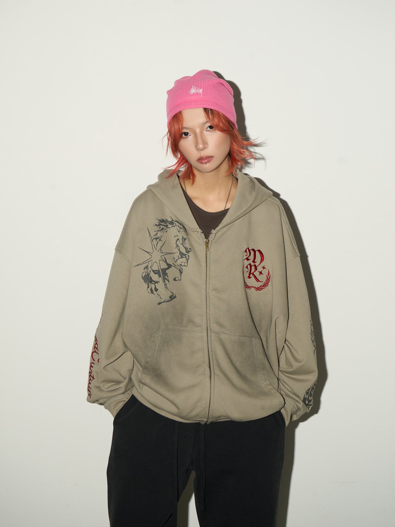 QS708B zip hoodie