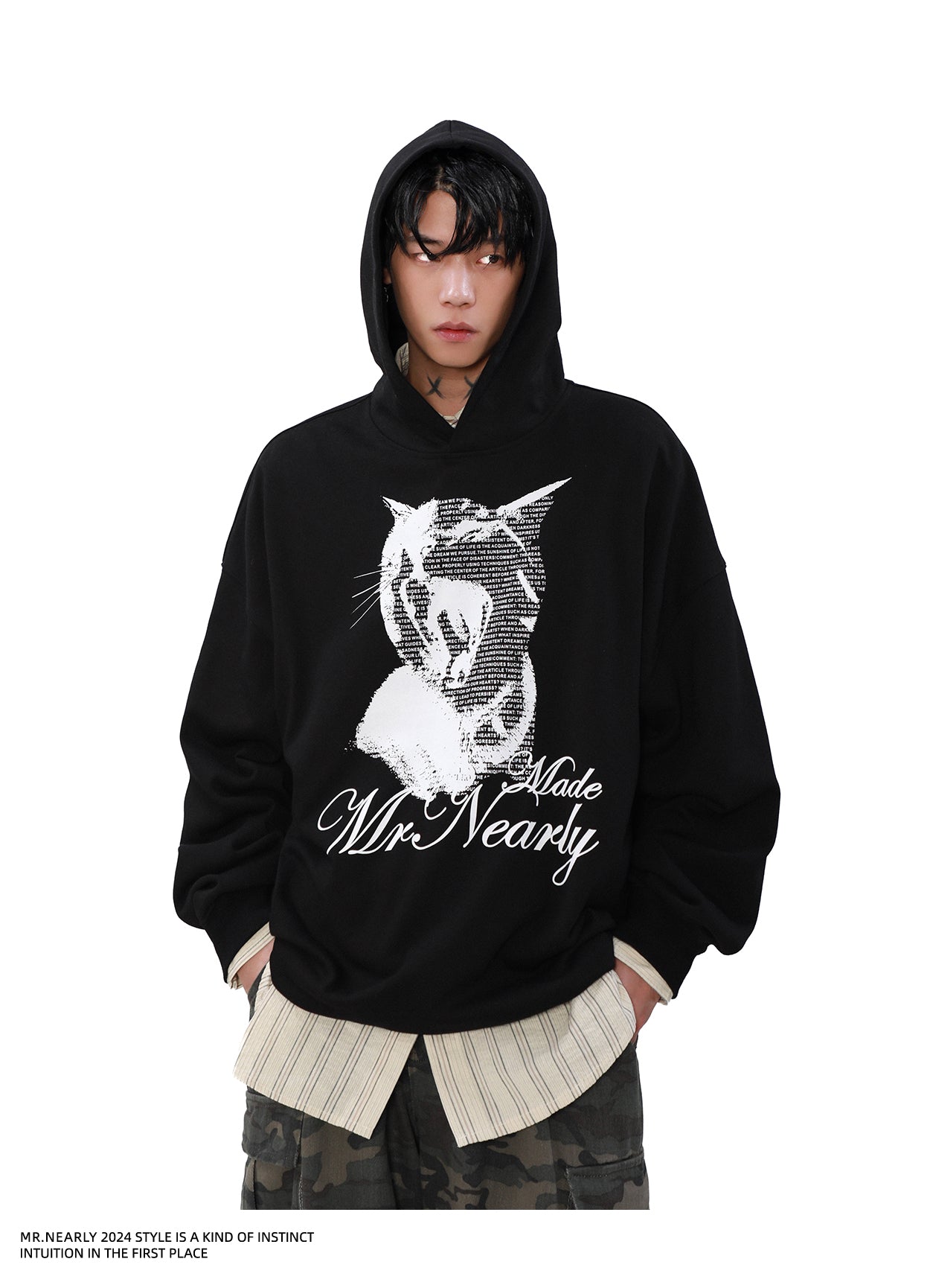 QS872A print hoodie