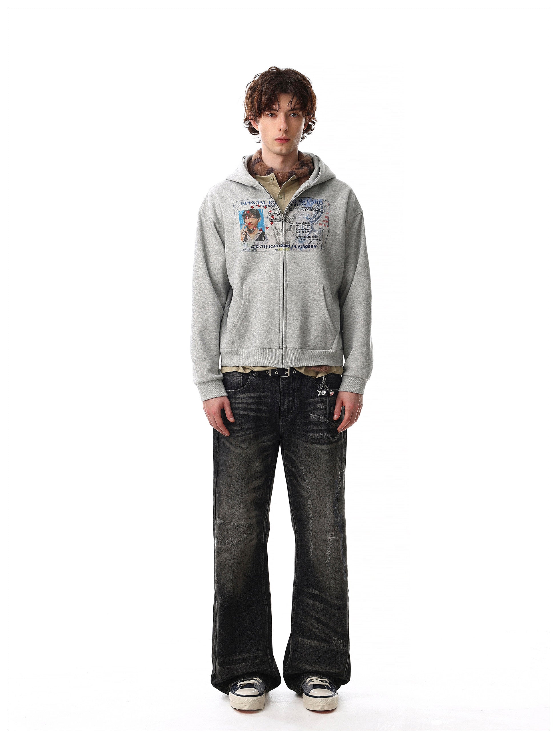 QS693B zip hoodie