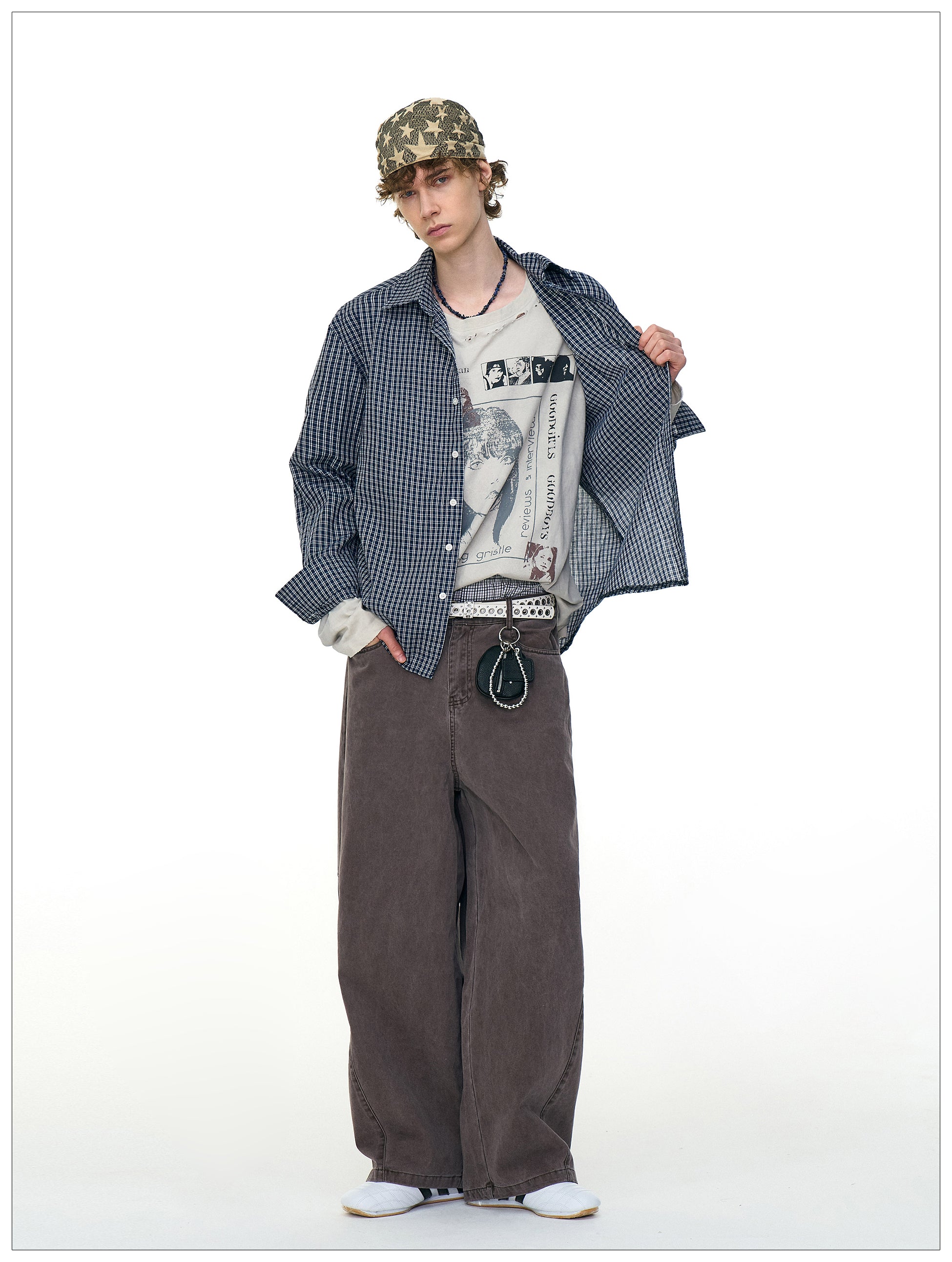 QS594B check shirts