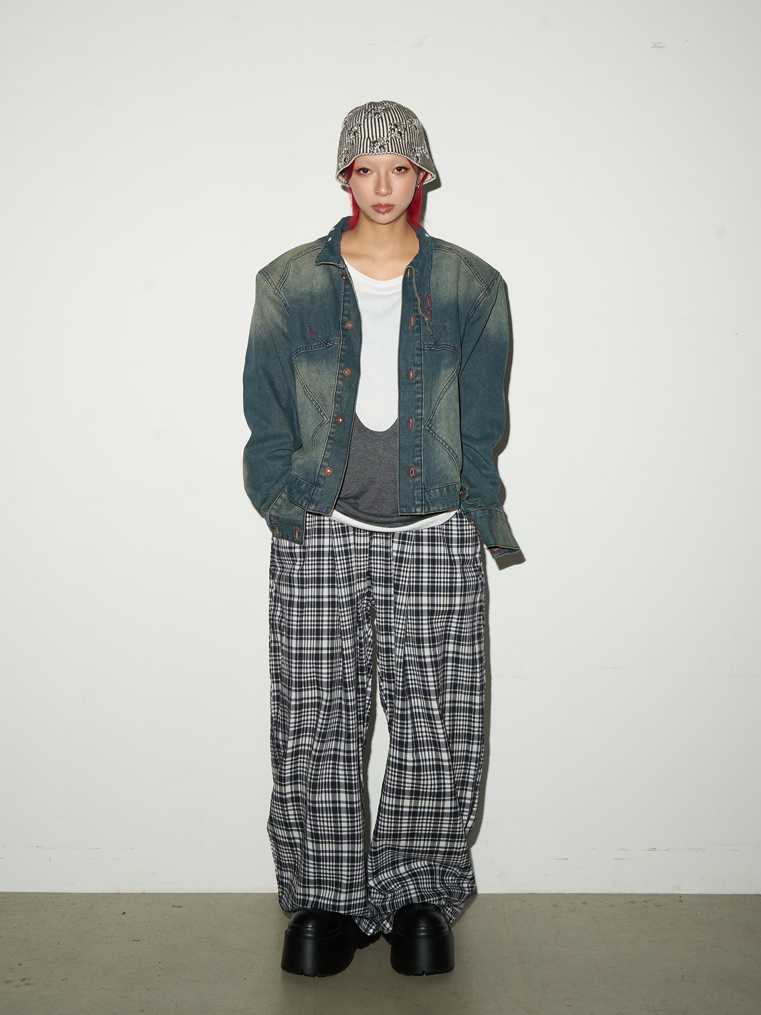 QS626B check pants