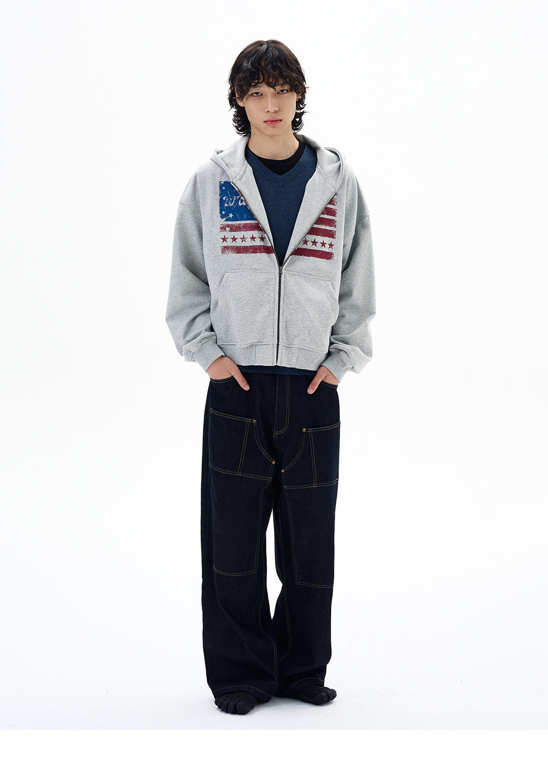 QS640B zip hoodie