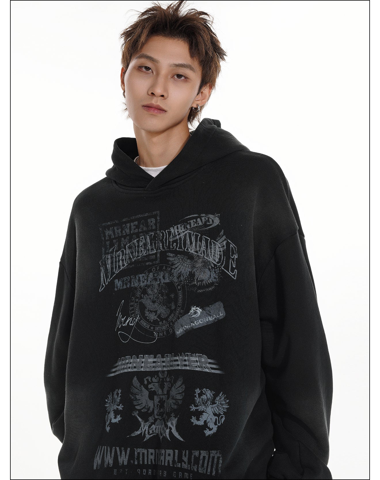 QS948A print hoodie