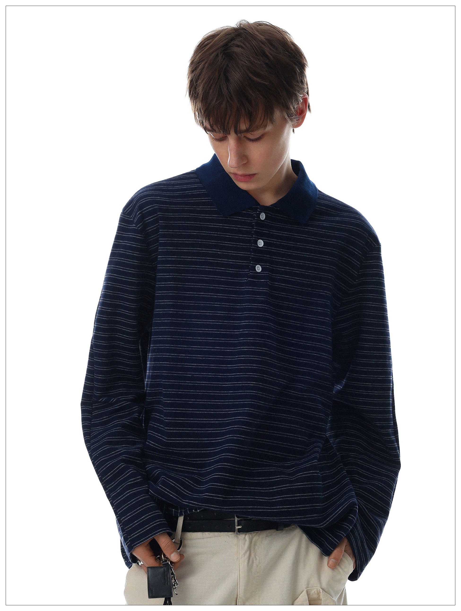 QS736B L/S polo