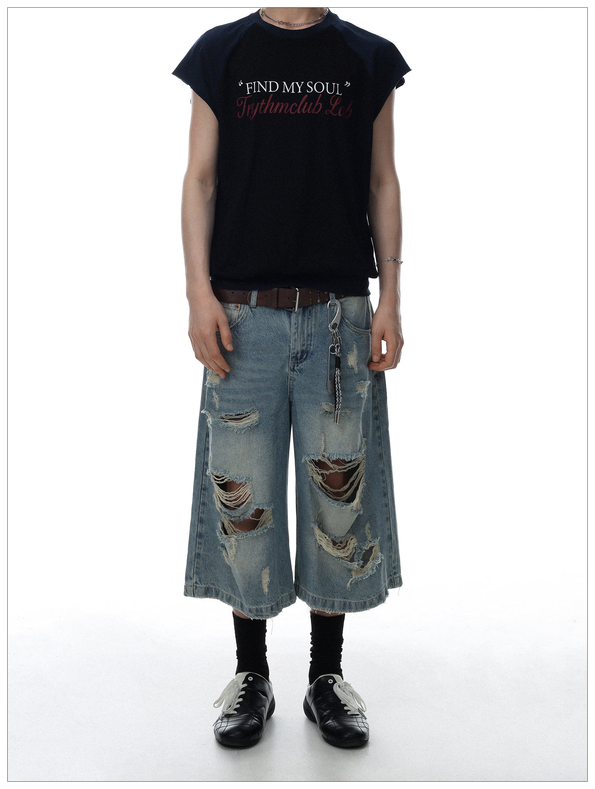 QS841B denim shorts