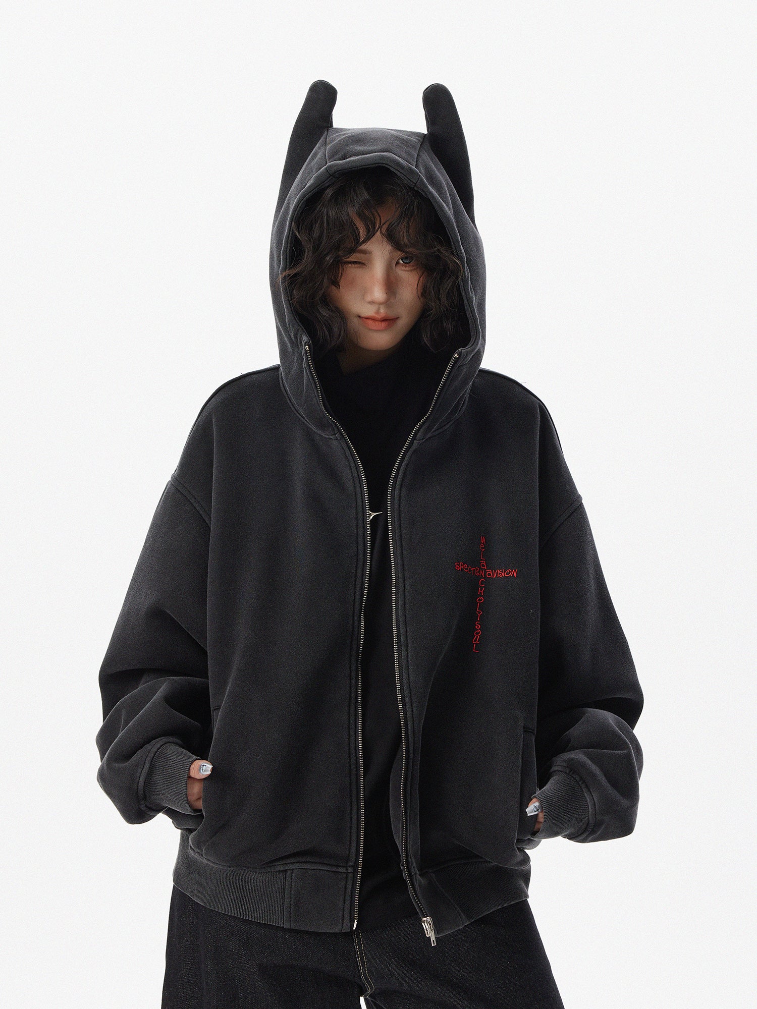 QS083B zip hoodie