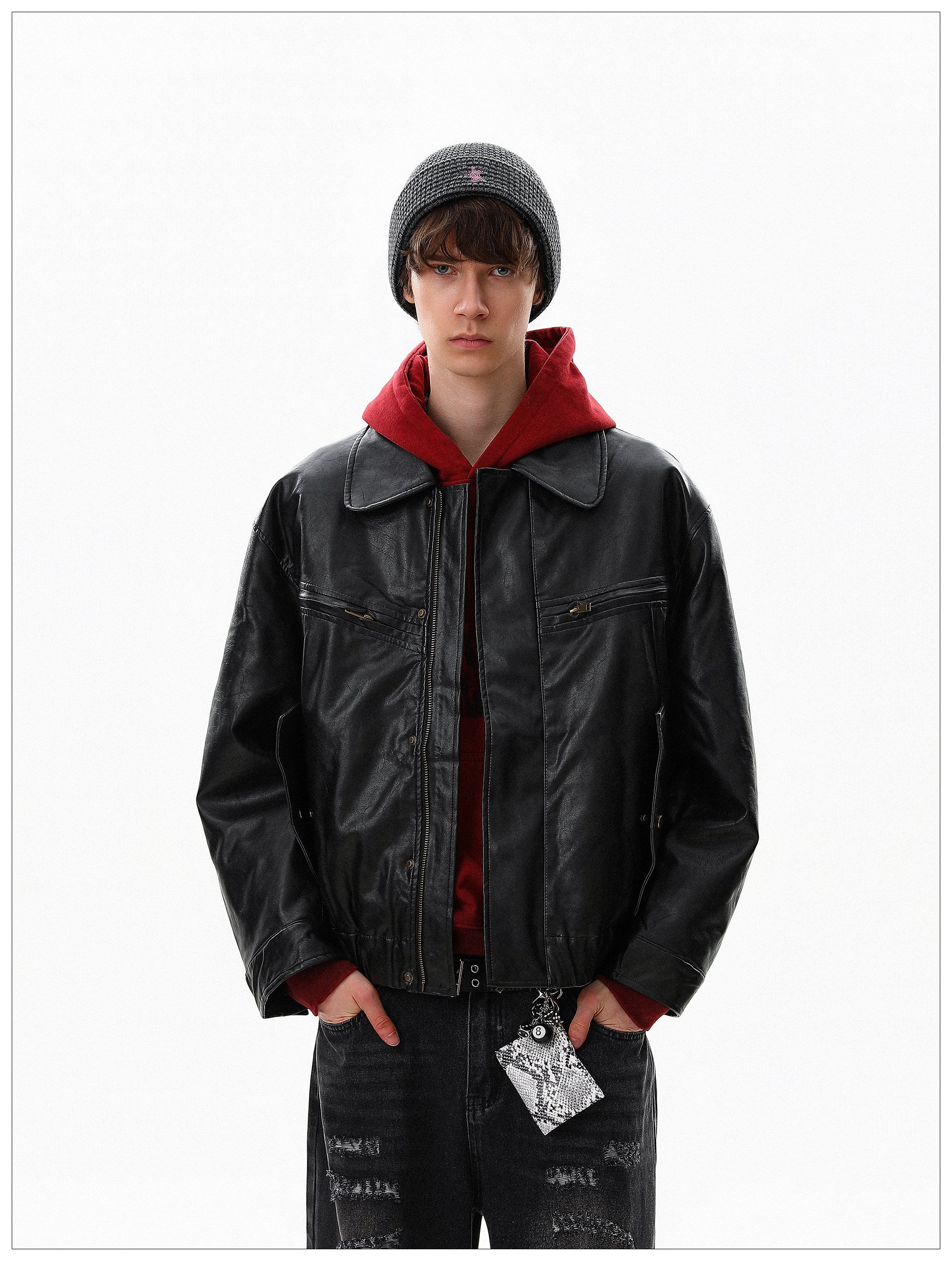 QS669B leather jacket