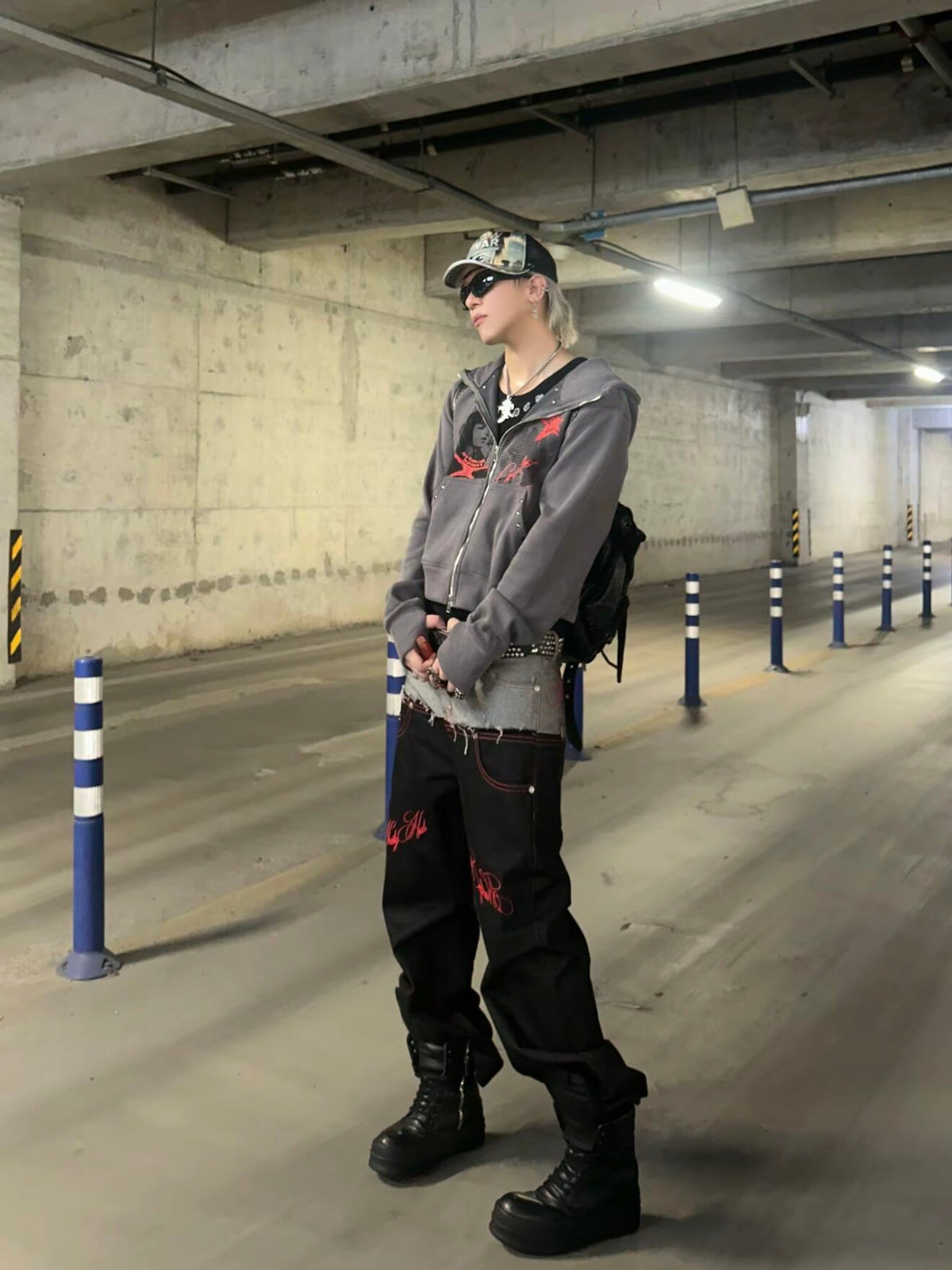 QS938B zip hoodie