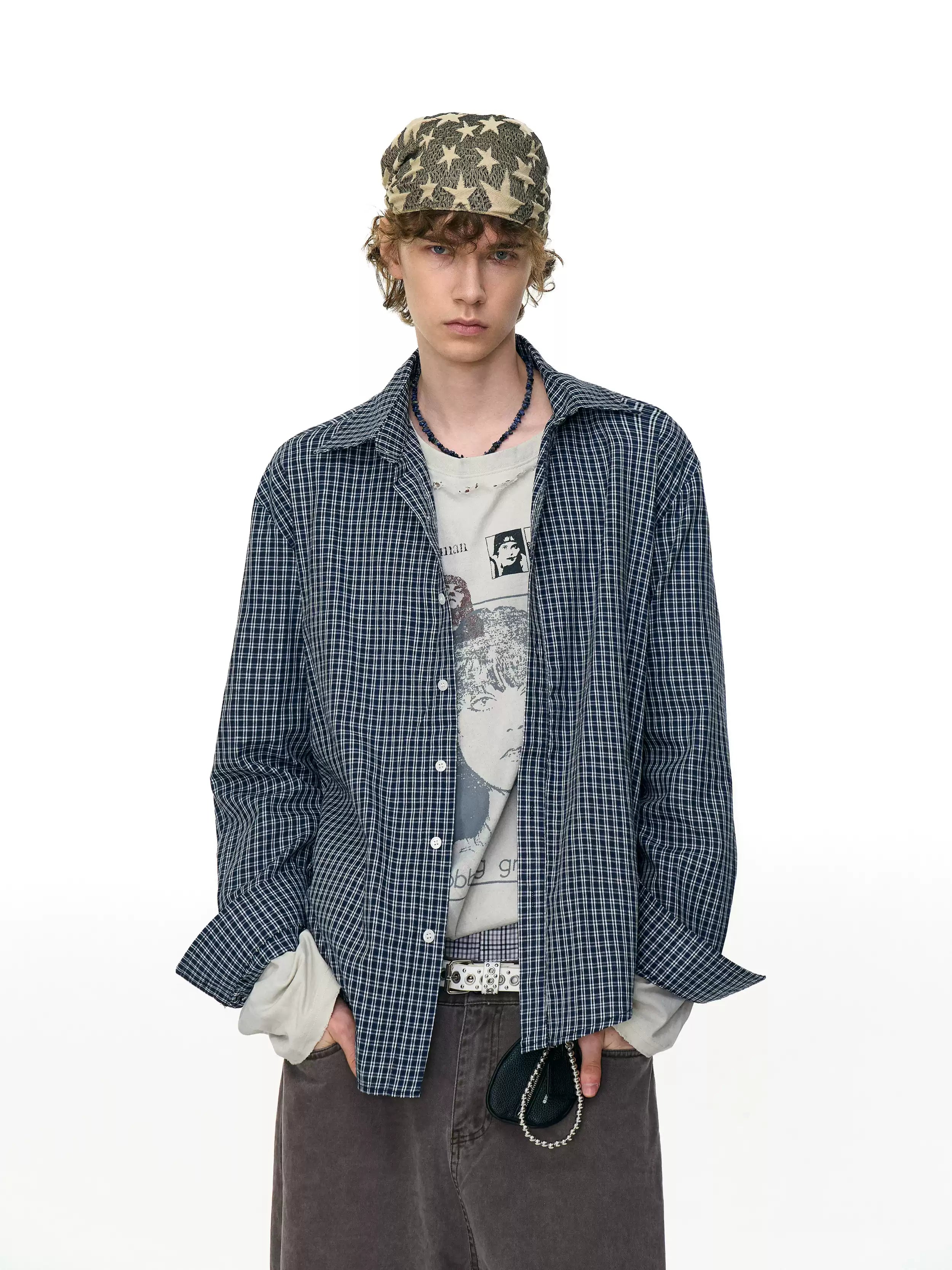 QS594B check shirts