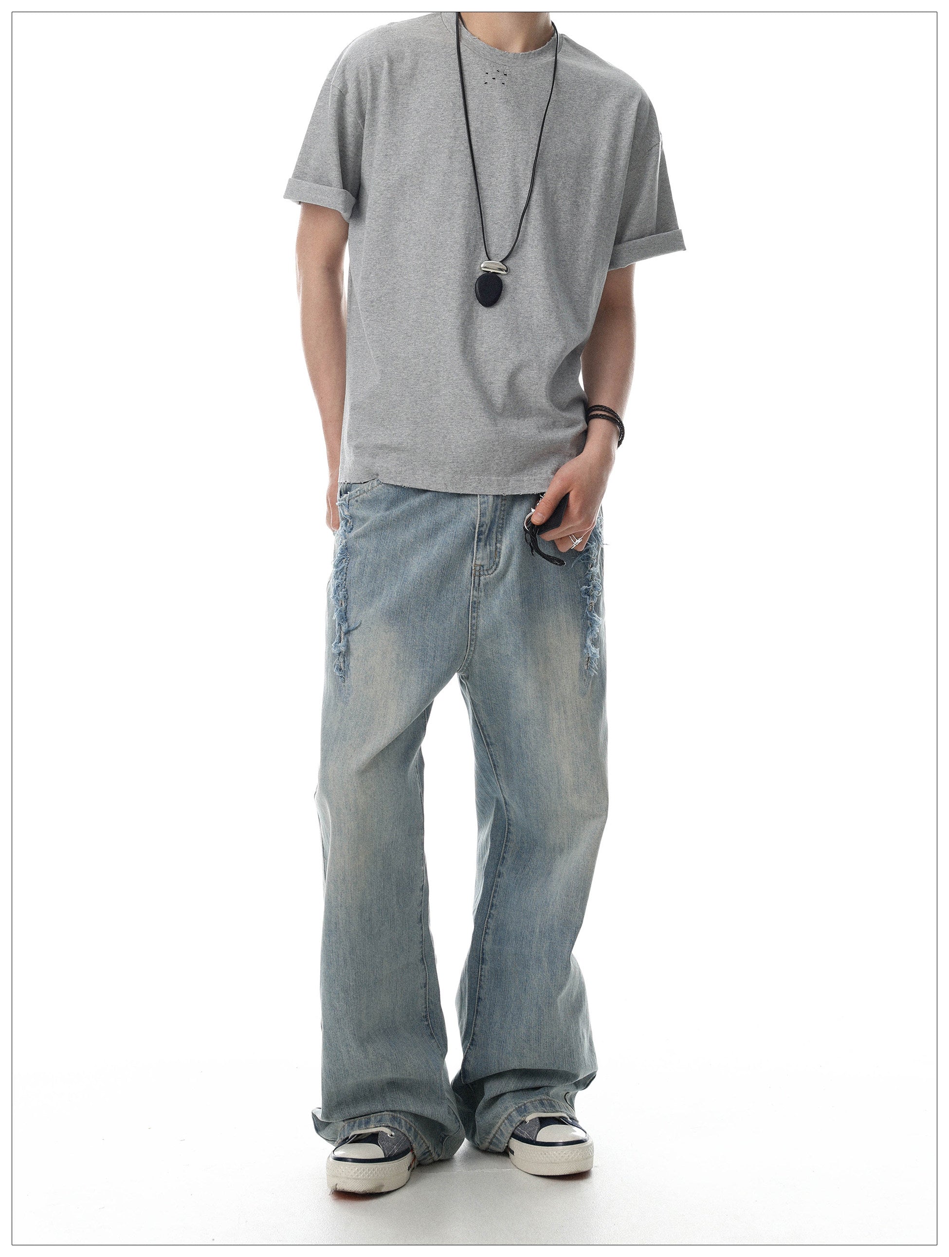 QS762B wash denim