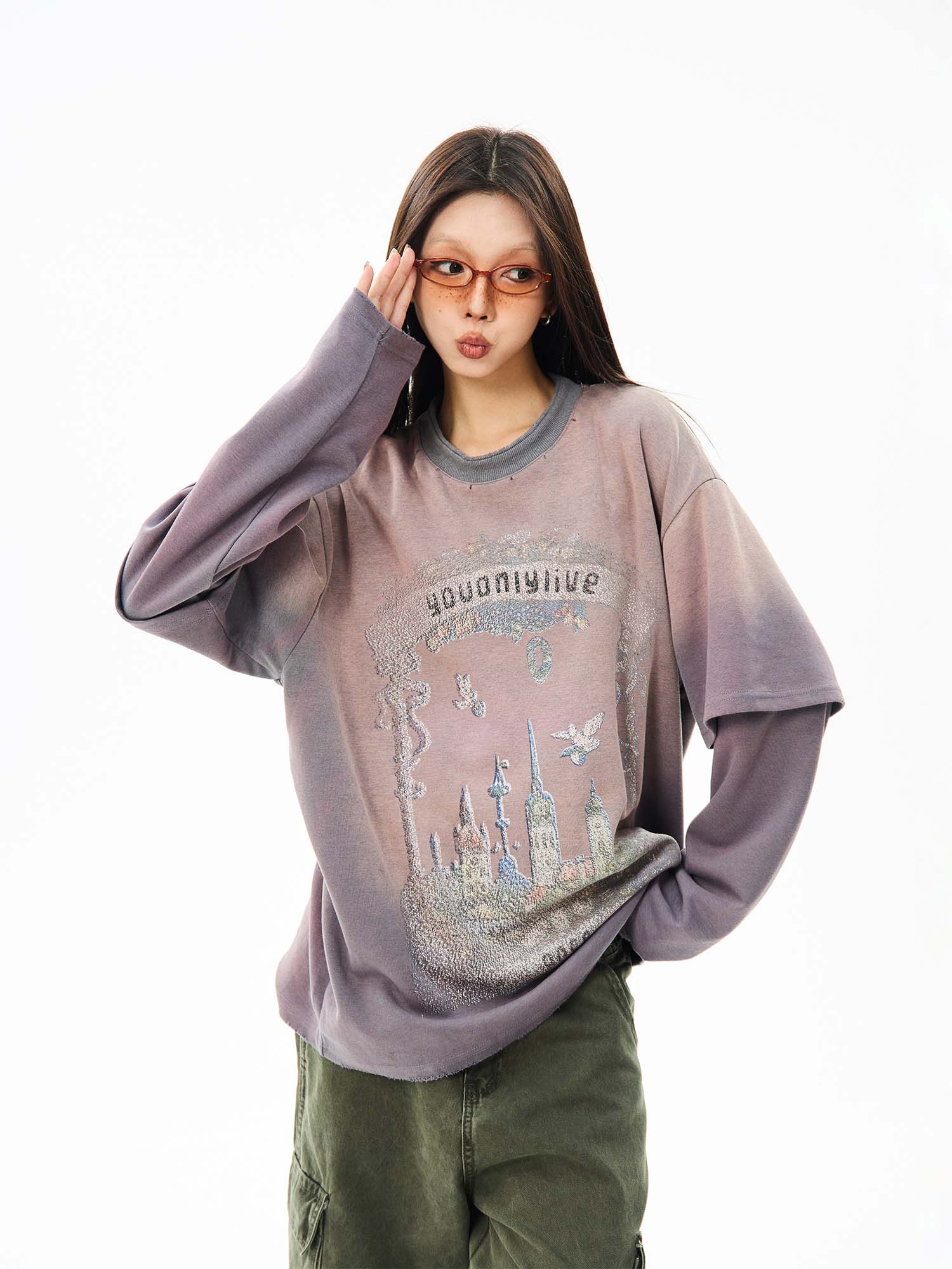 QS976A layered L/S tee