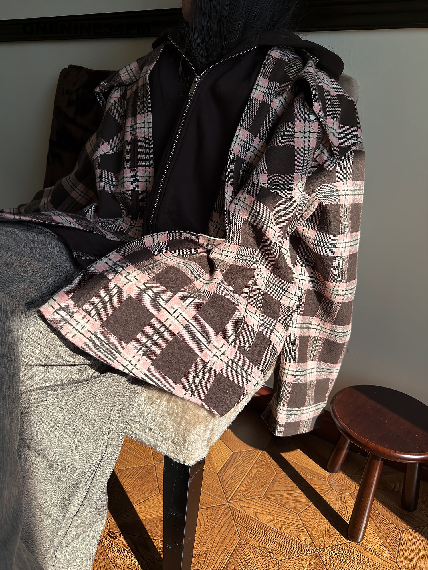 QS114B check shirts jacket